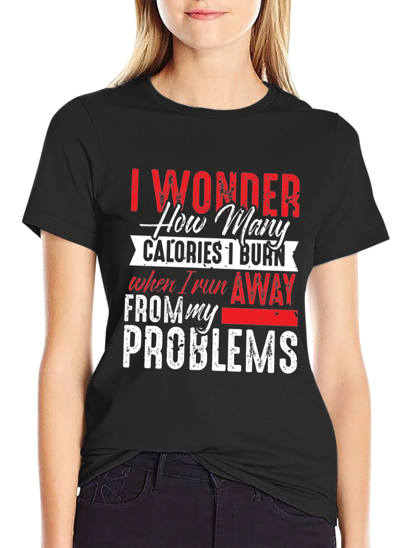 Black Funny Calorie Burn T-Shirt view 2