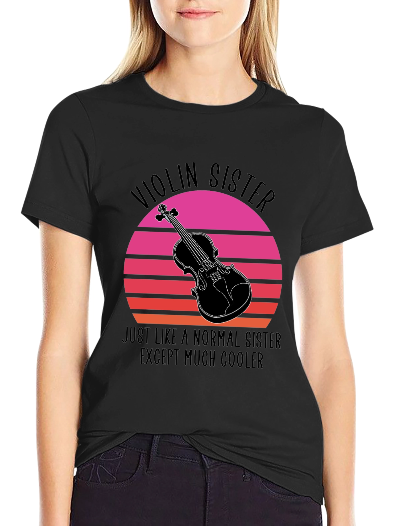 Black Violin Sister T-Shirt: Cool Music Lover Tee view 2