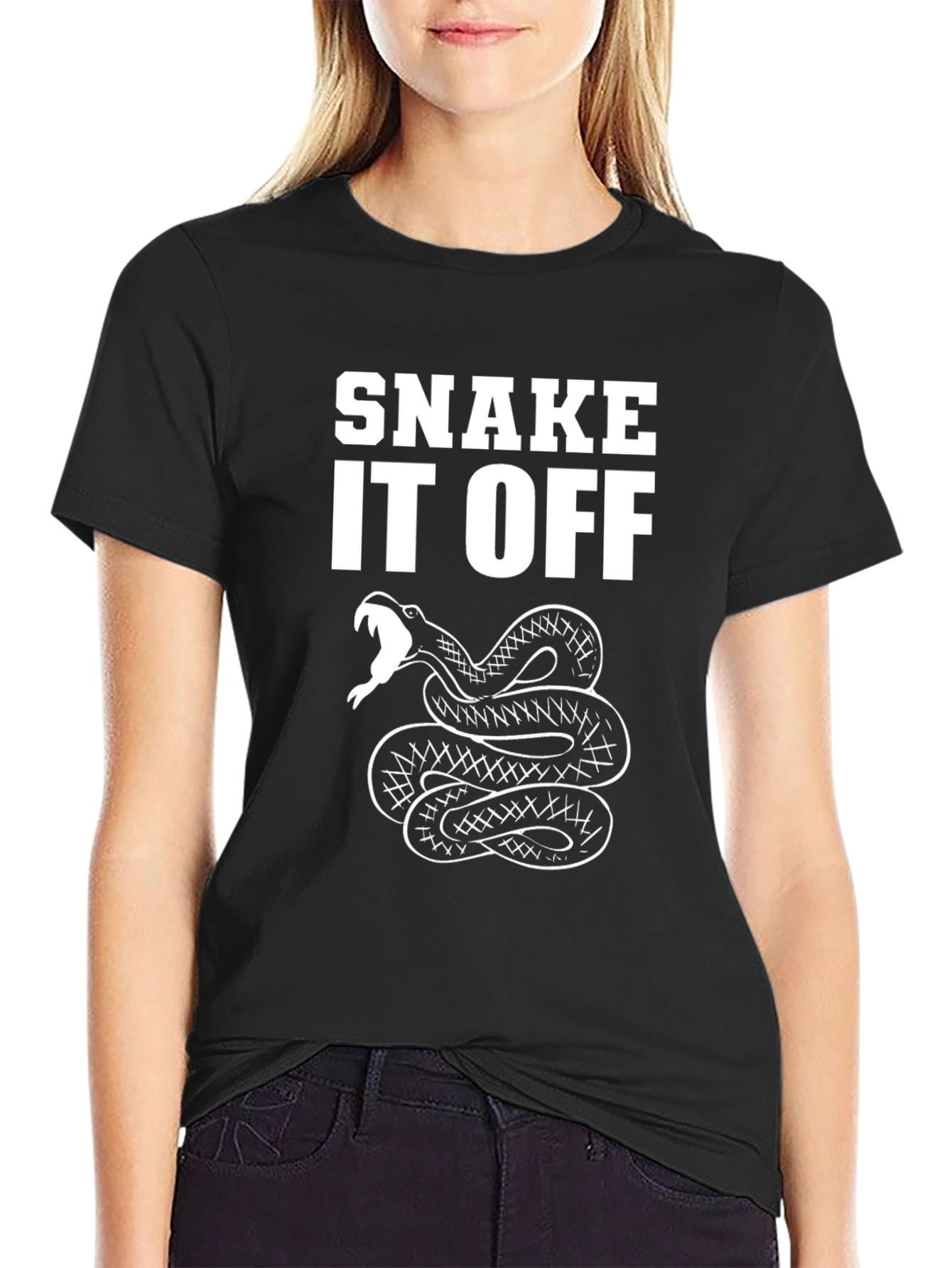 Black Snake It Off Graphic T-Shirt - Black view 2