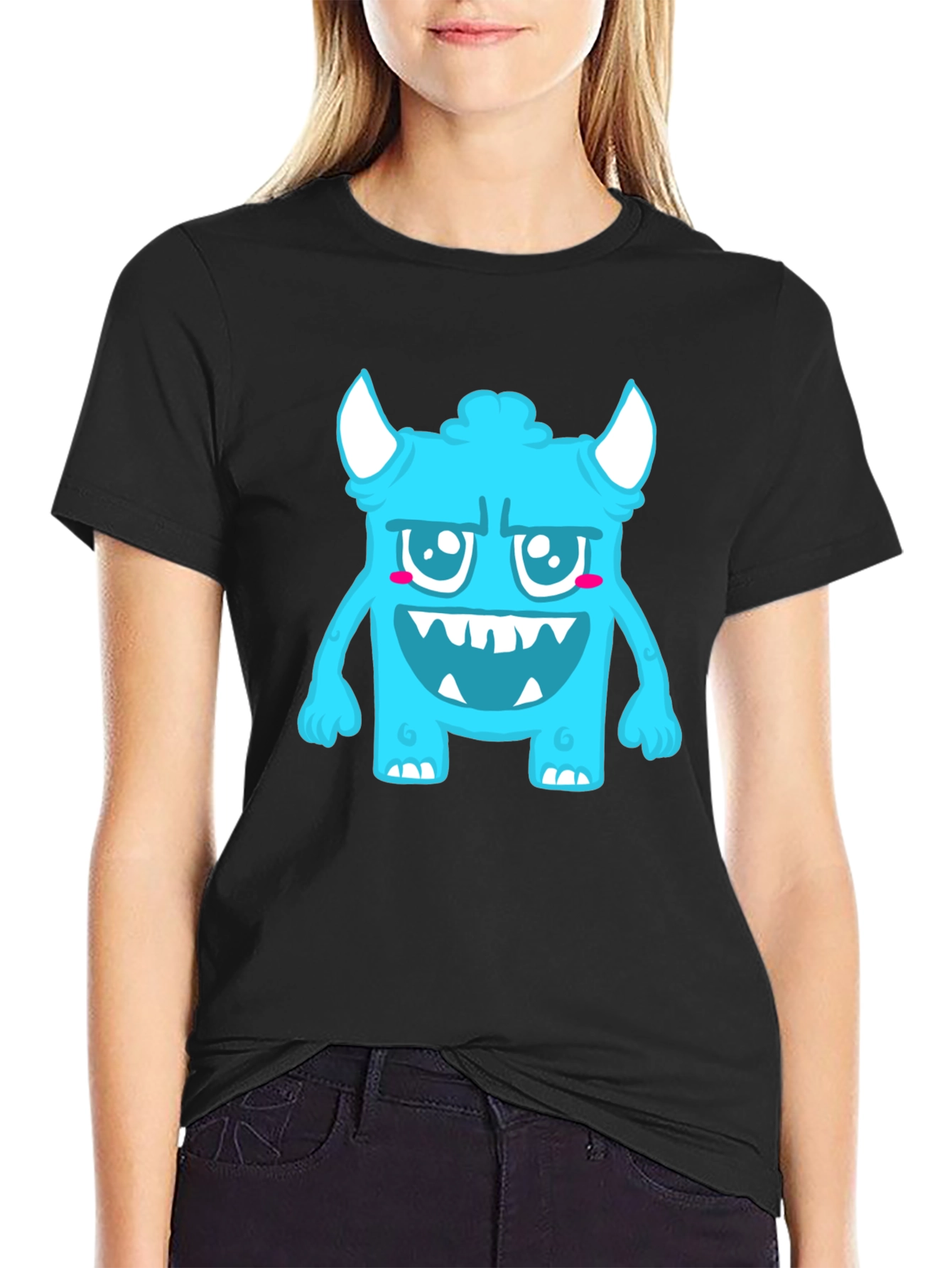 Black Monster Graphic Tee - Fun & Unique Design view 2