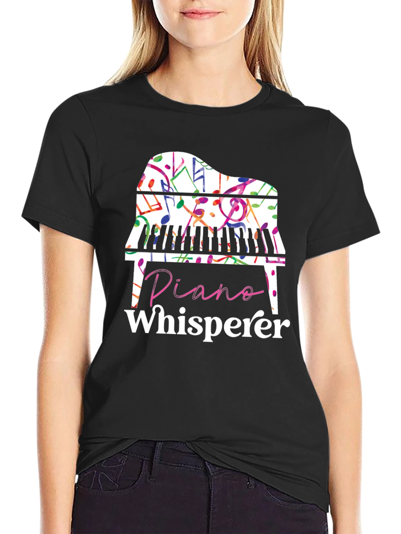 Black Piano Whisperer T-Shirt view 2