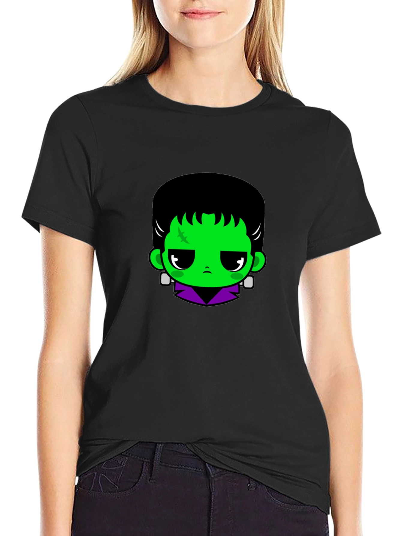 Black Frankenstein Graphic T-Shirt view 2