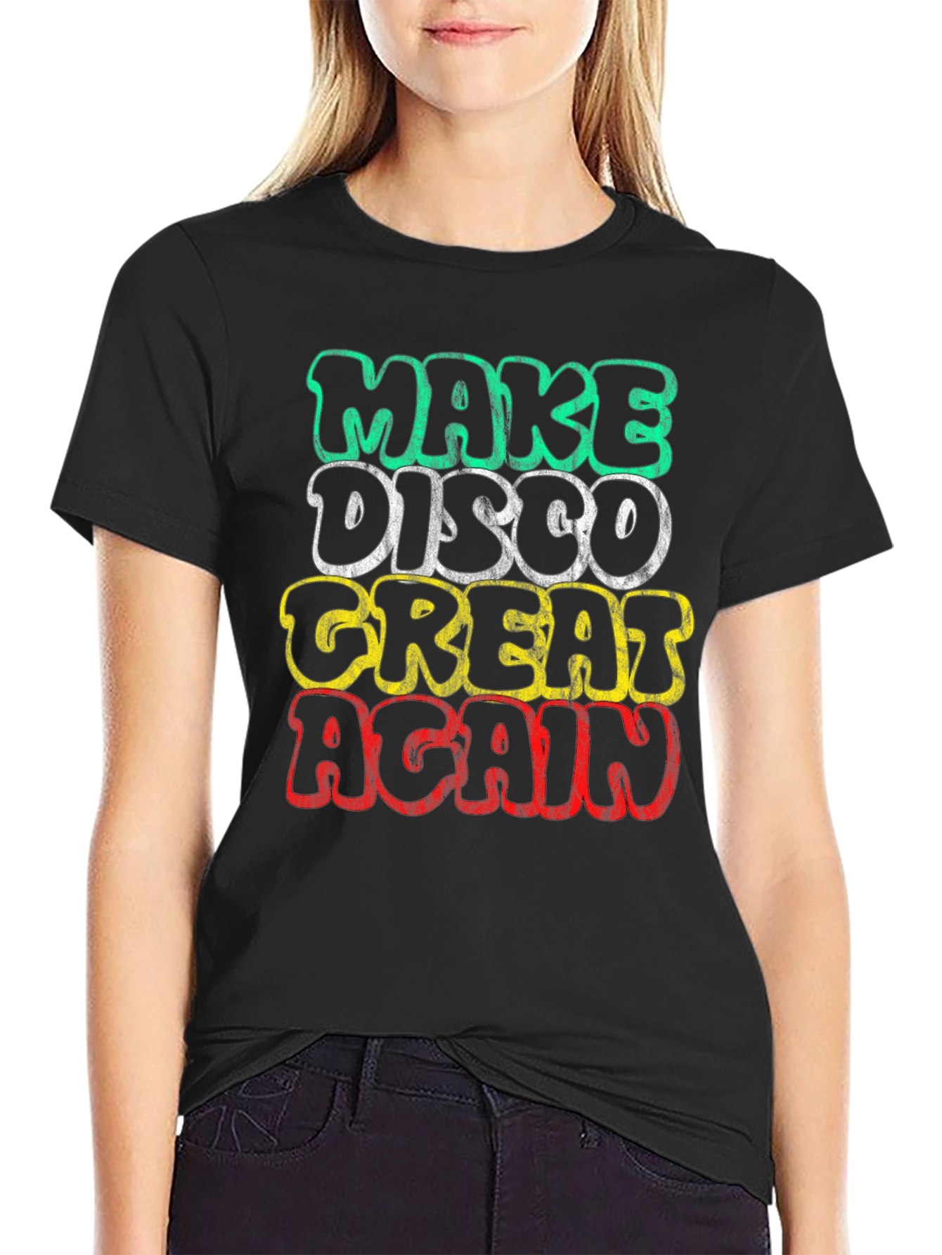Black Make Disco Great Again T-Shirt view 2