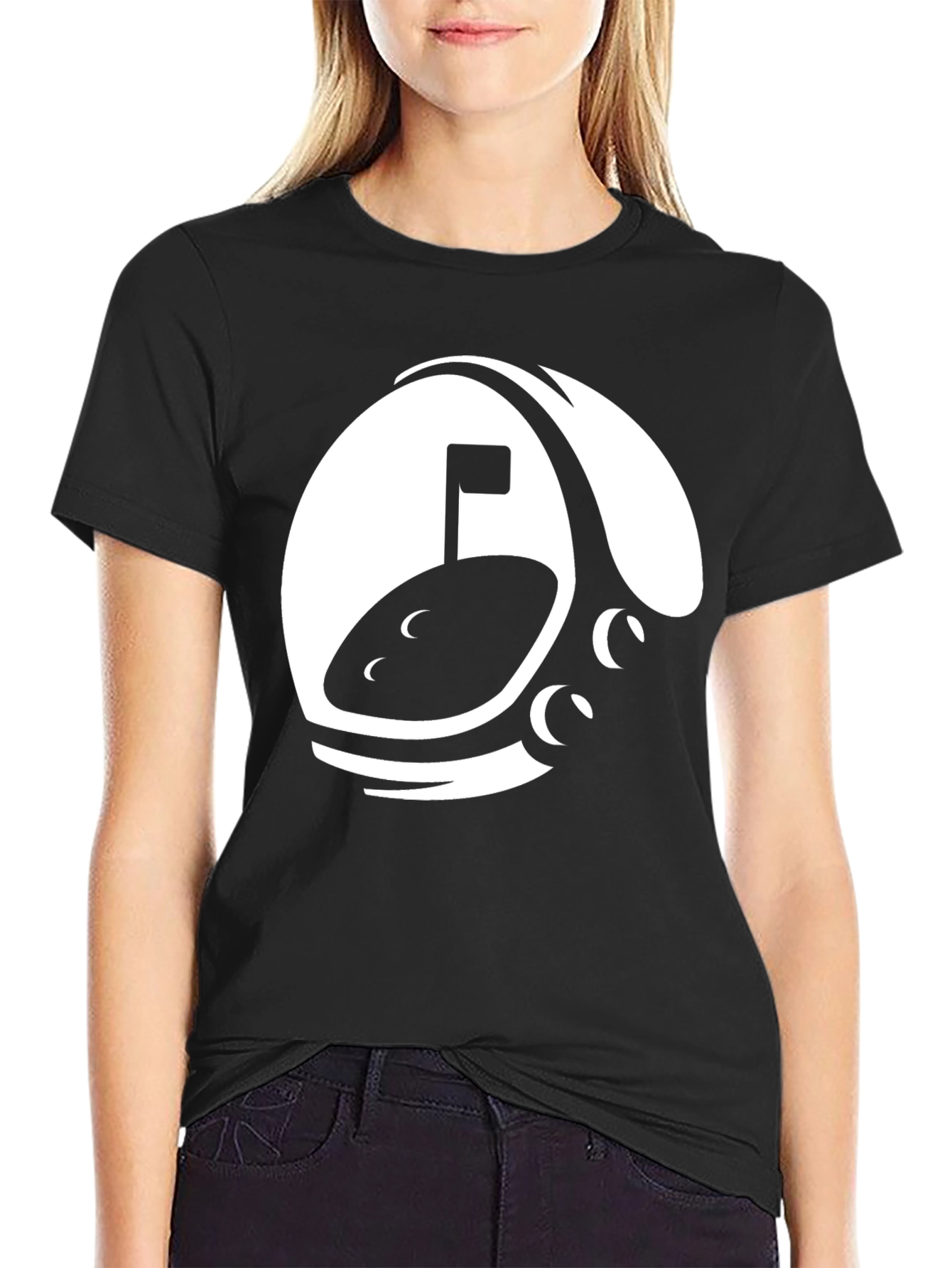 Black Abstract Golf Scene Graphic Tee - Black view 2