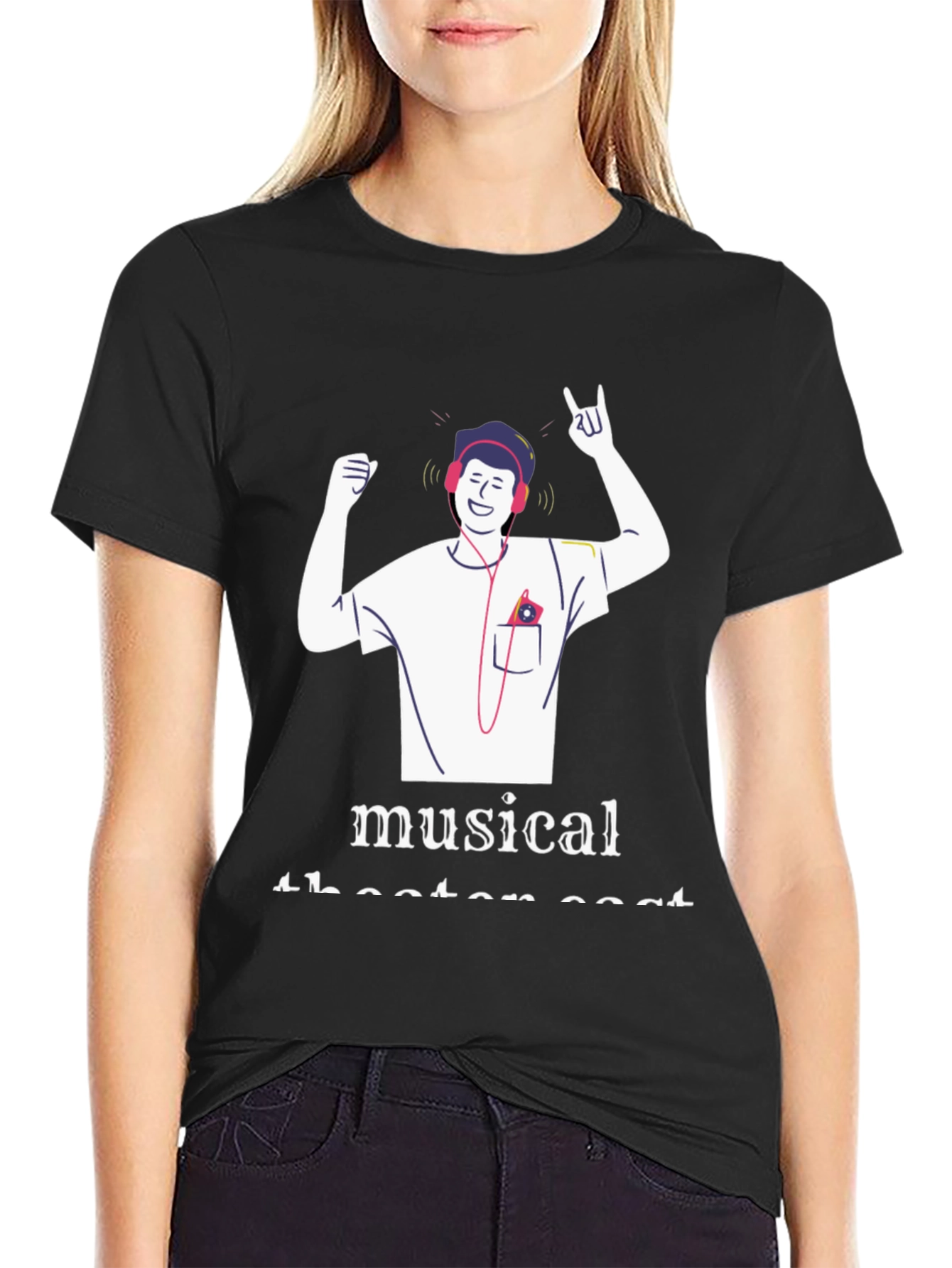 Black Musical Theater Cast T-Shirt view 2