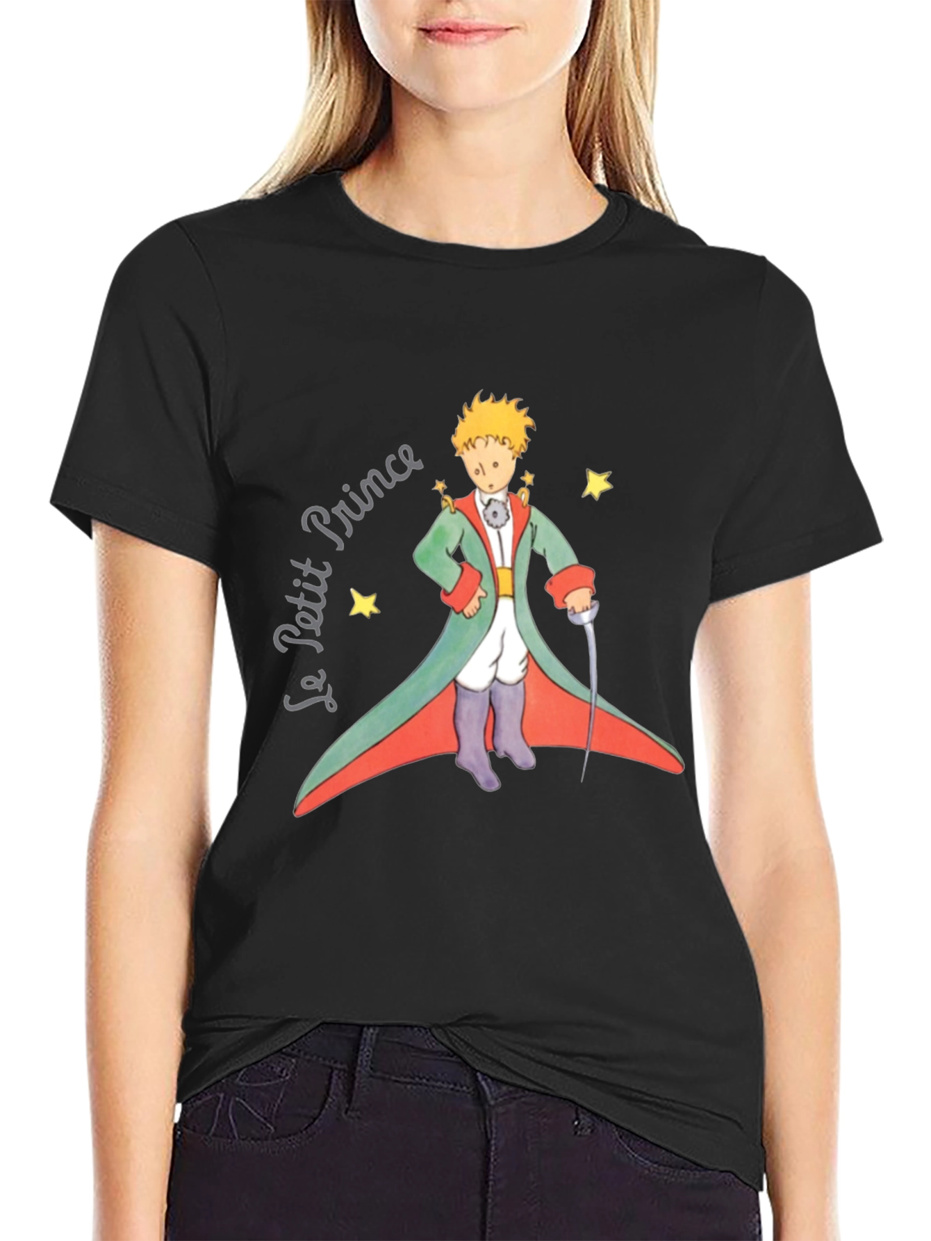 Le Petit Prince Graphic Tee - Black Cotton T-Shirt - 2