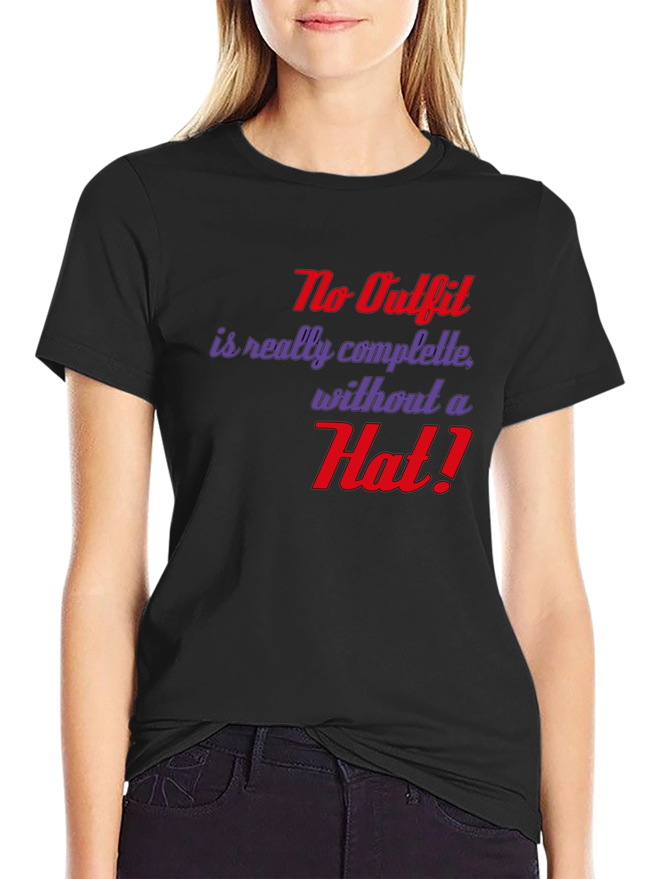 Black Hat Lover's T-Shirt: No Outfit Complete Without a Hat view 2