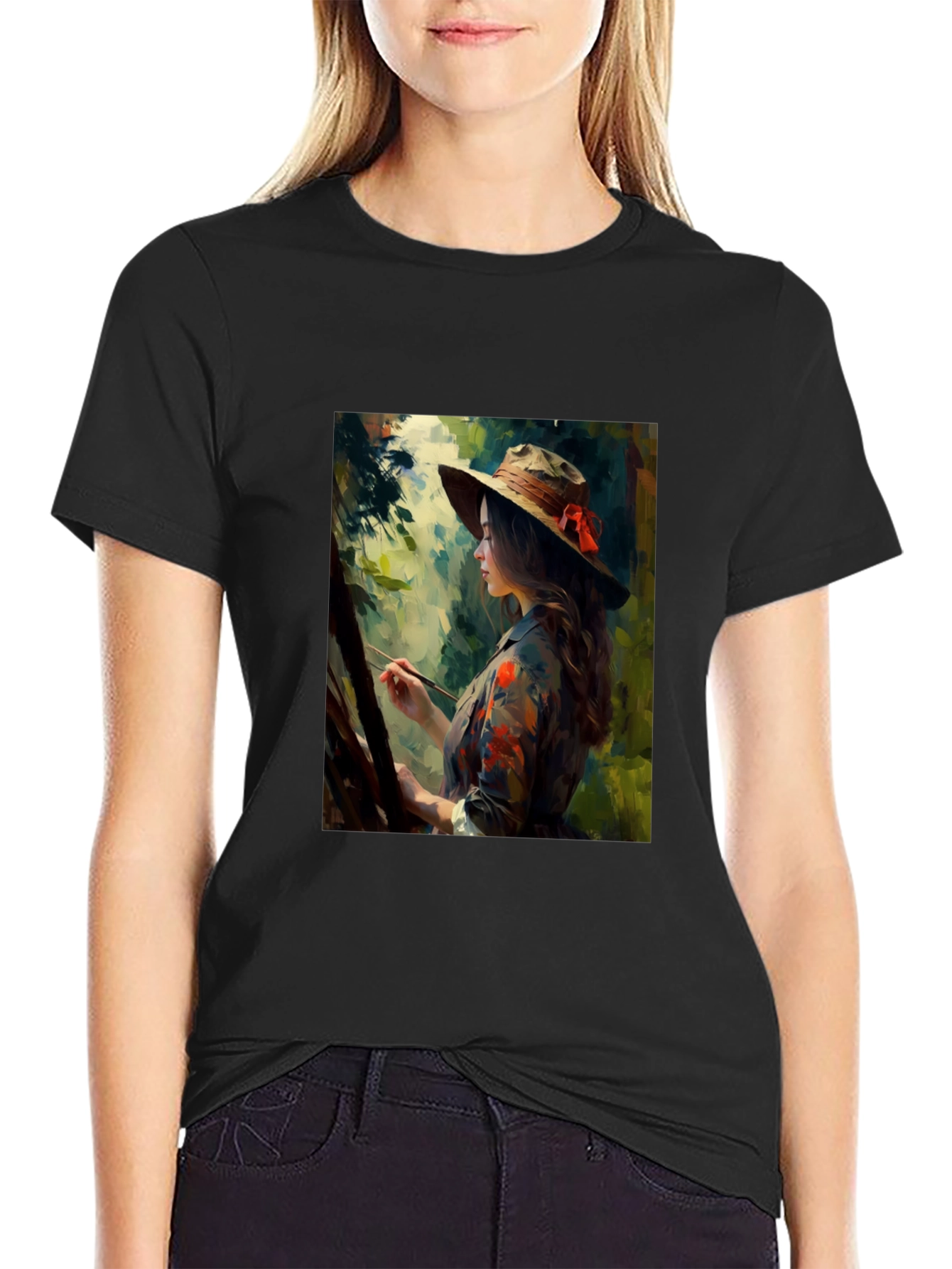 Black Artist Graphic Tee - Unisex Black T-Shirt view 2