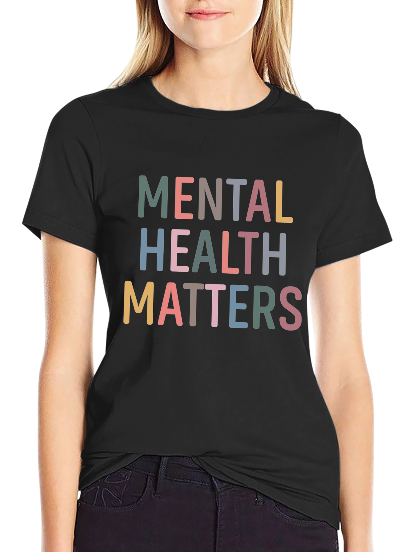 Black Mental Health Matters Graphic Tee view 2