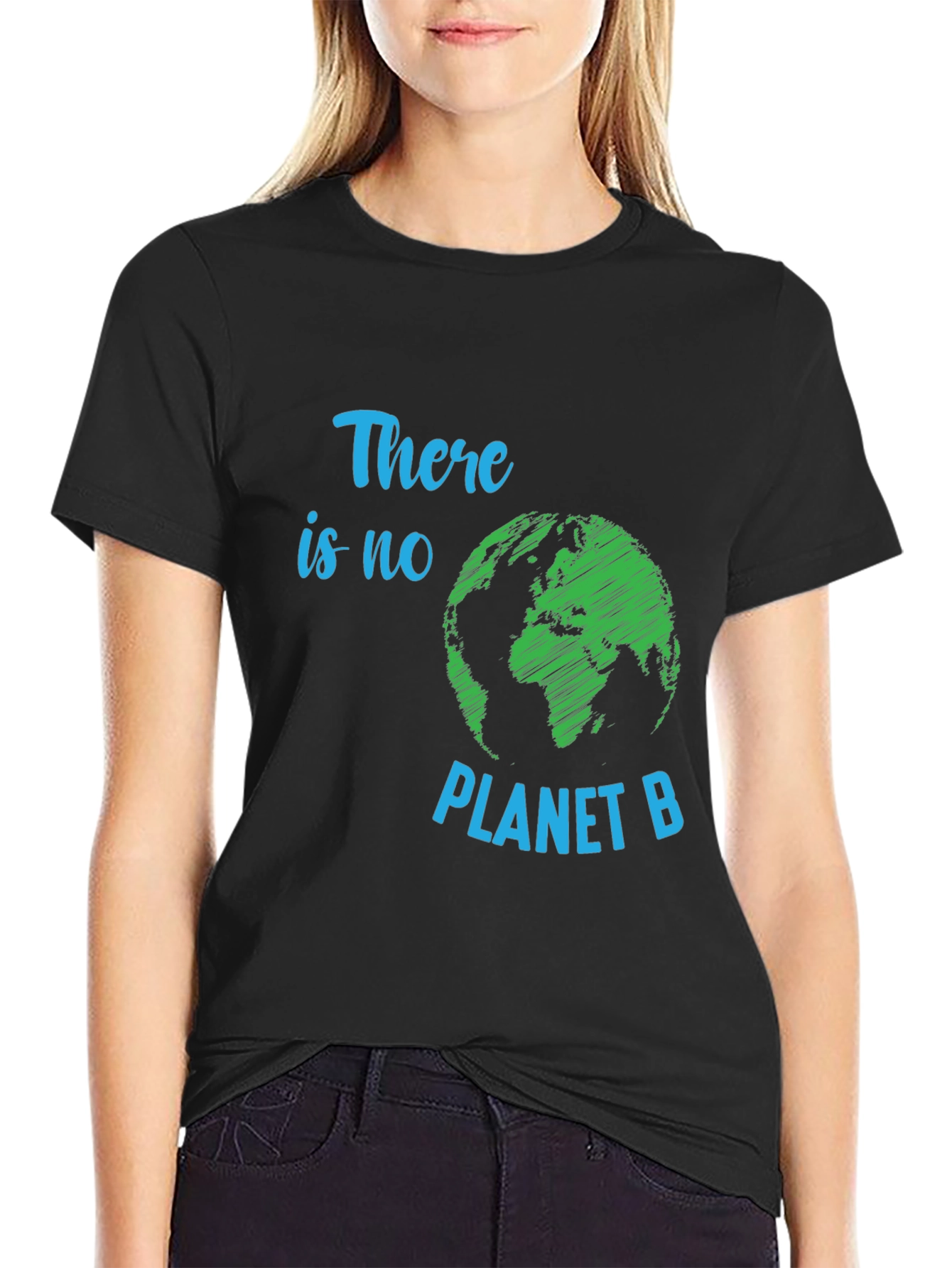 Black There is No Planet B Graphic T-Shirt view 2