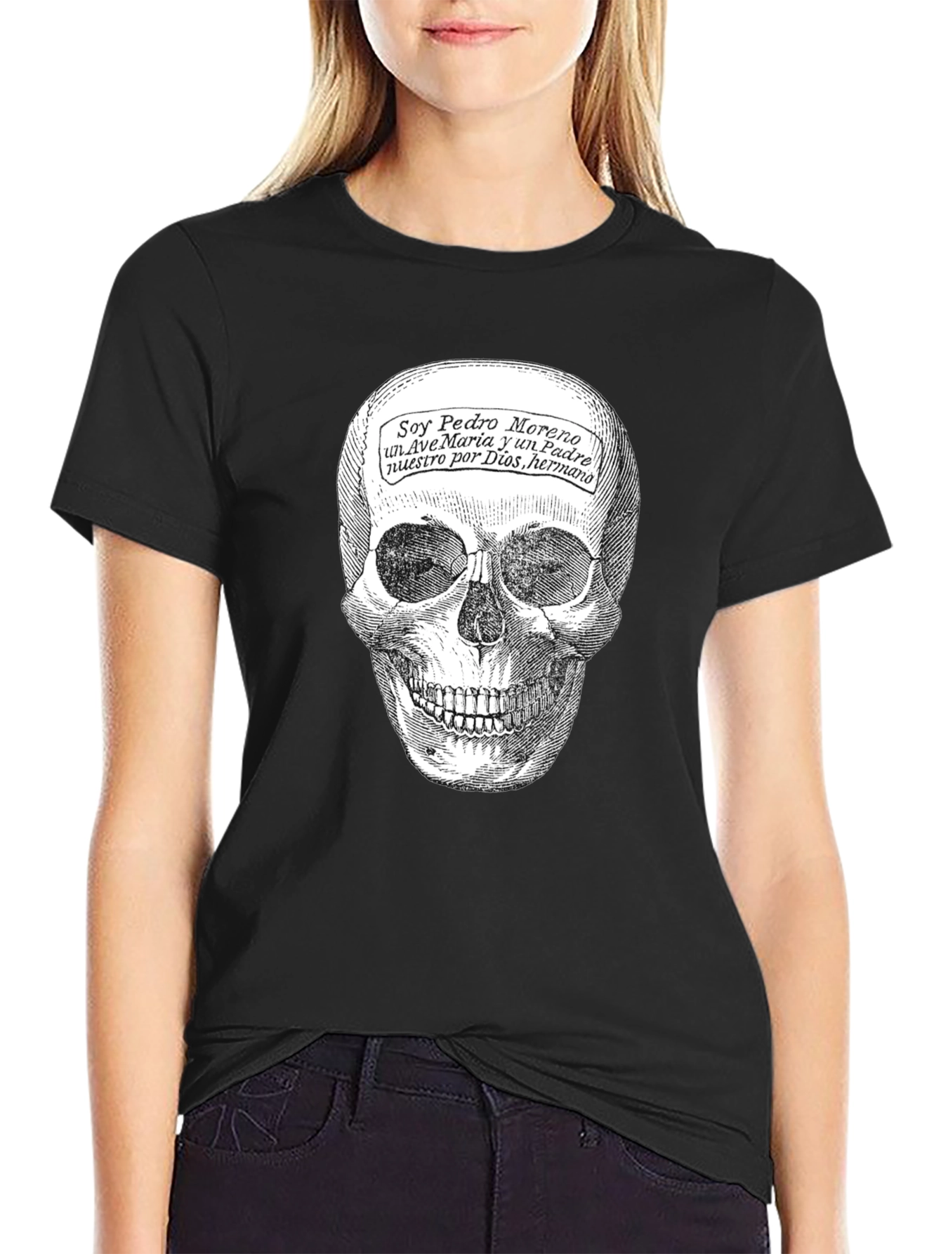 Black Skull Graphic T-Shirt -  Unique Death Motif Tee view 2