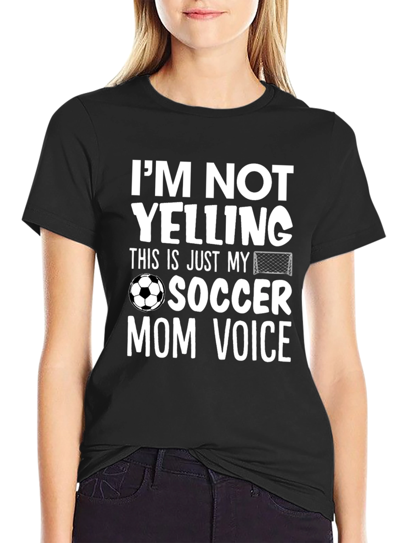 Black Soccer Mom Voice Graphic Tee view 2