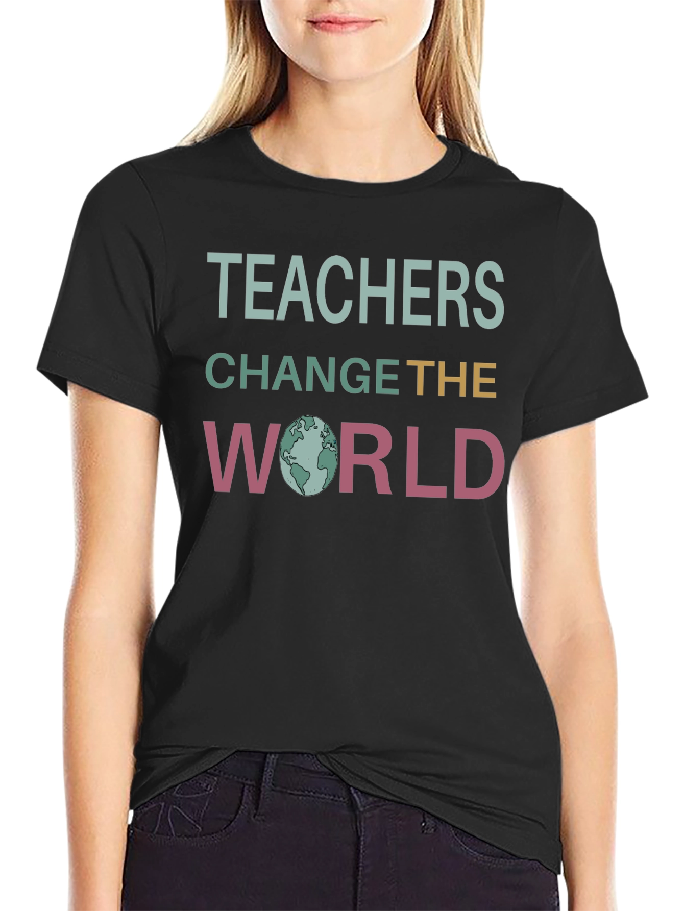 Black Teachers Change The World T-Shirt view 2