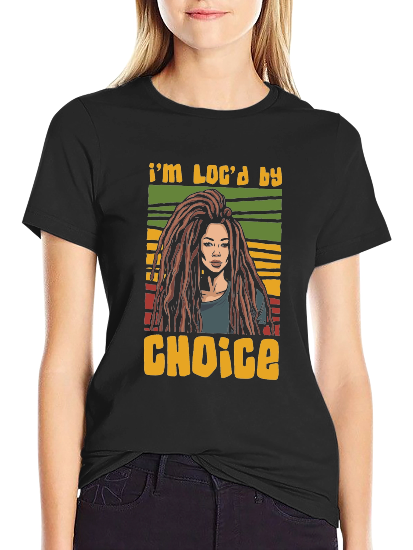 Black I'm Loc'd By Choice Graphic Tee view 2