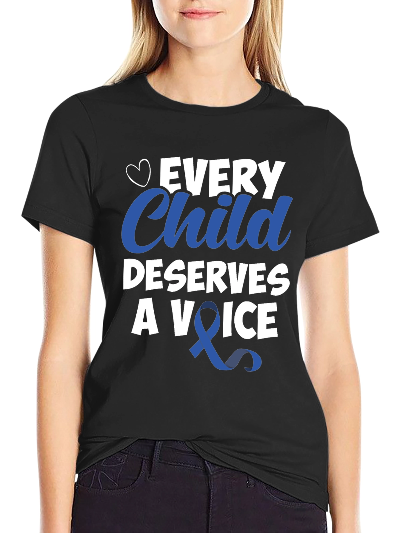 Black Every Child Deserves a Voice T-Shirt view 2
