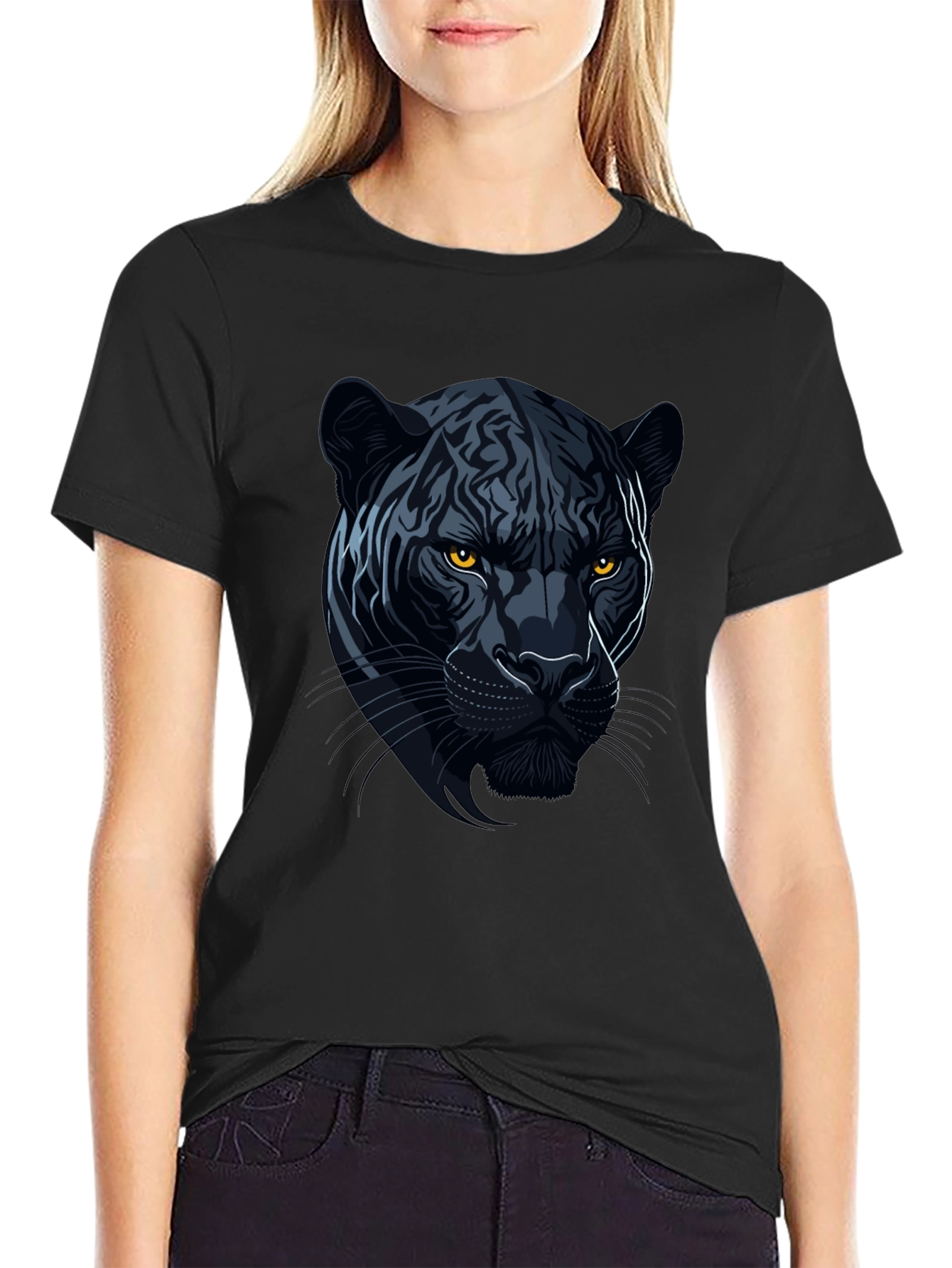 Black Black Panther Graphic Tee - Mens Casual view 2