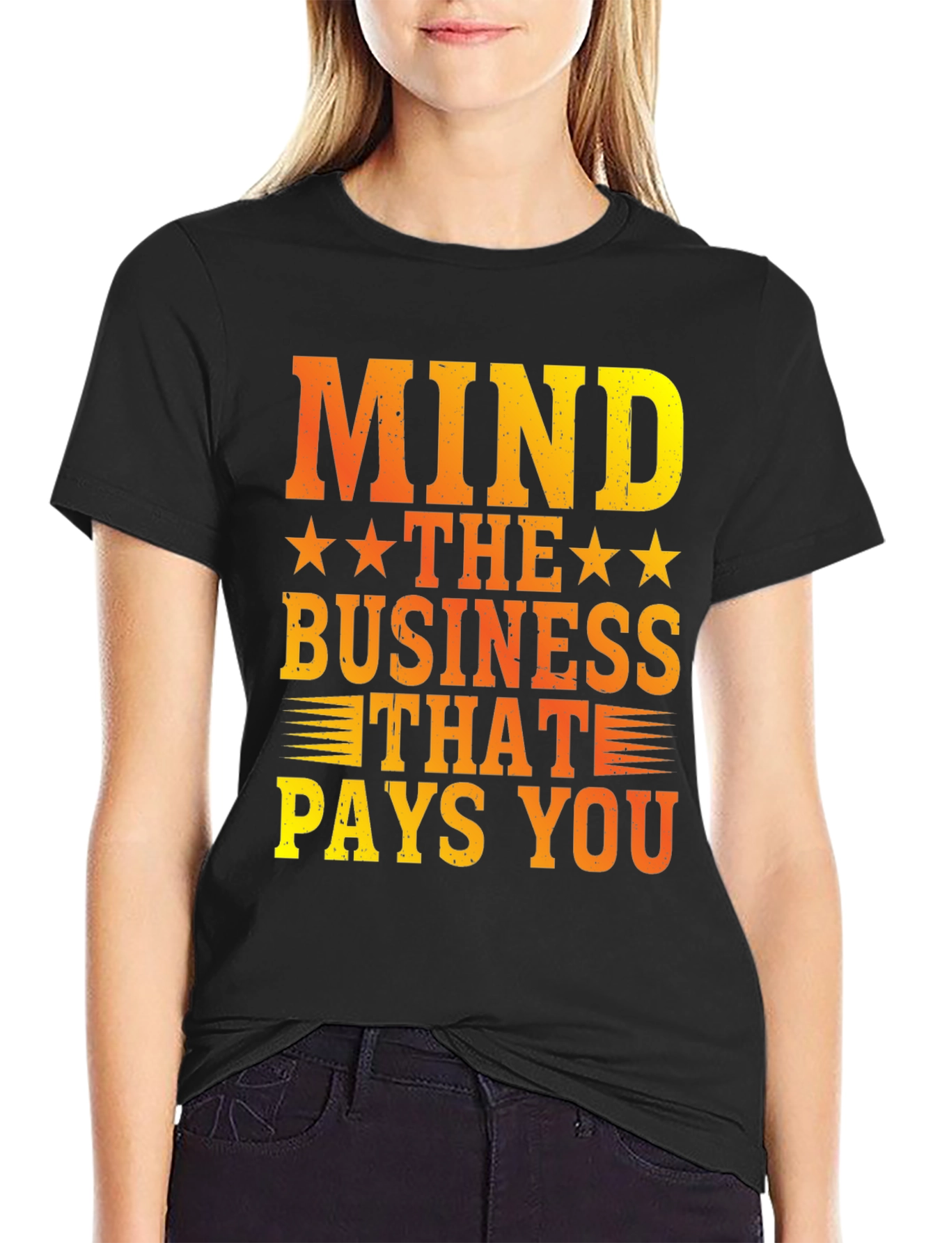 Black Mind The Business That Pays You Graphic Tee view 2
