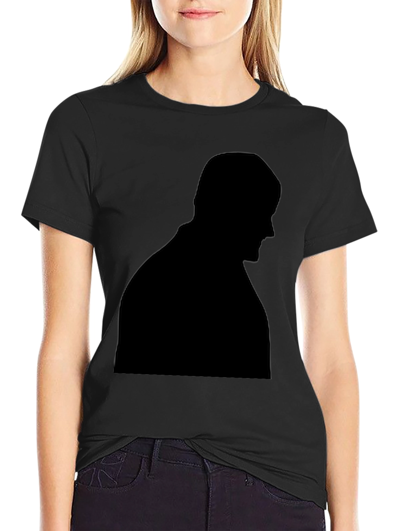 Black Silhouette Graphic Tee - Mens Black T-Shirt view 2