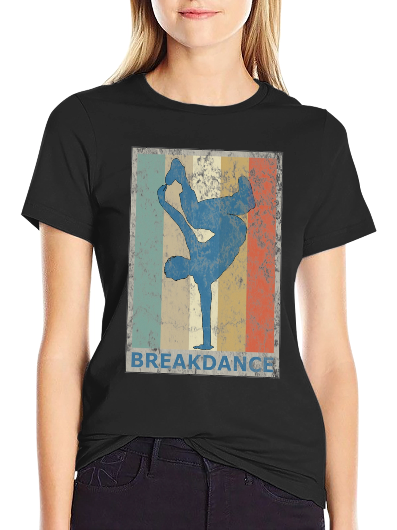 Black Vintage Breakdance T-Shirt Cool Dance Tee view 2