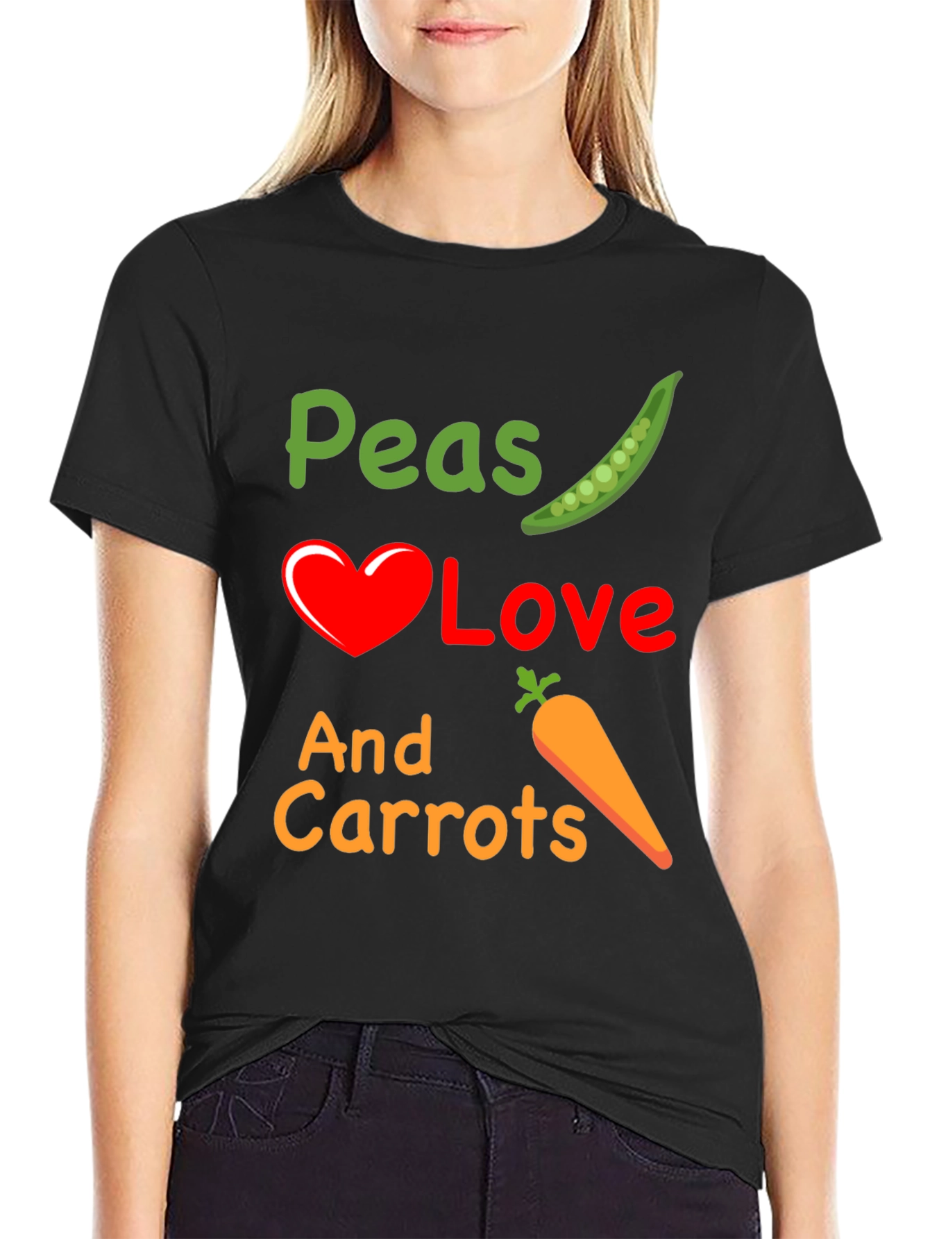 Black Peas Love And Carrots Graphic T-Shirt view 2