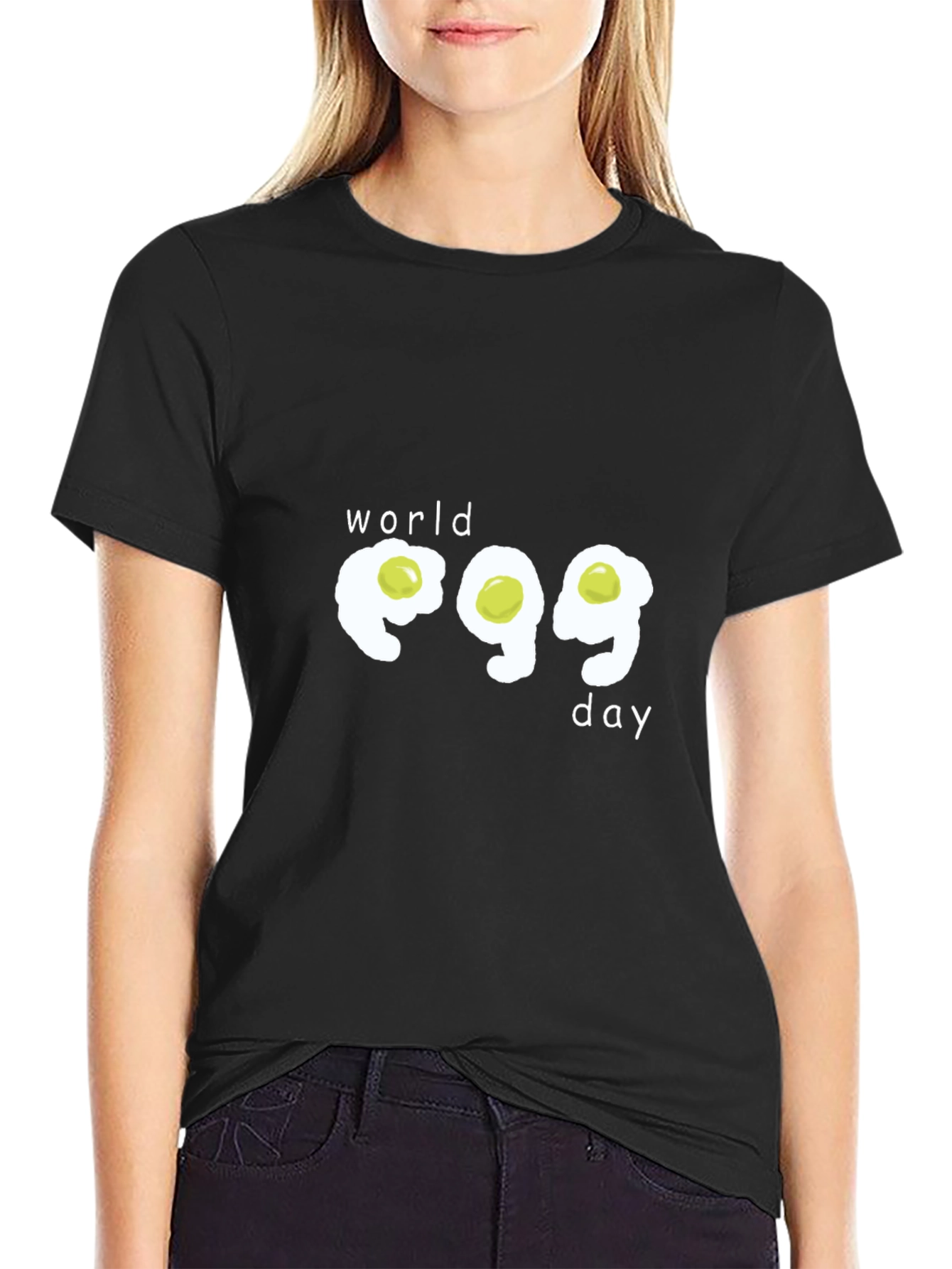 Black World Egg Day Graphic Tee - Black view 2