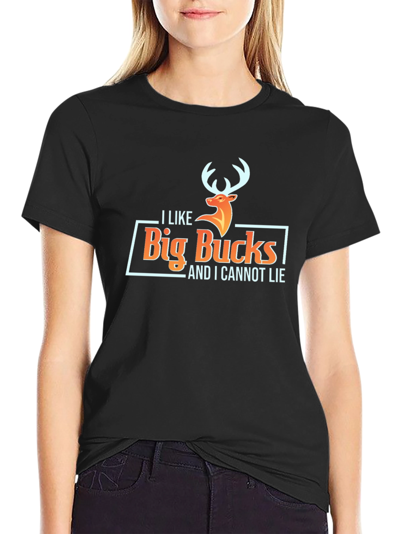 Black I Like Big Bucks T-Shirt view 2