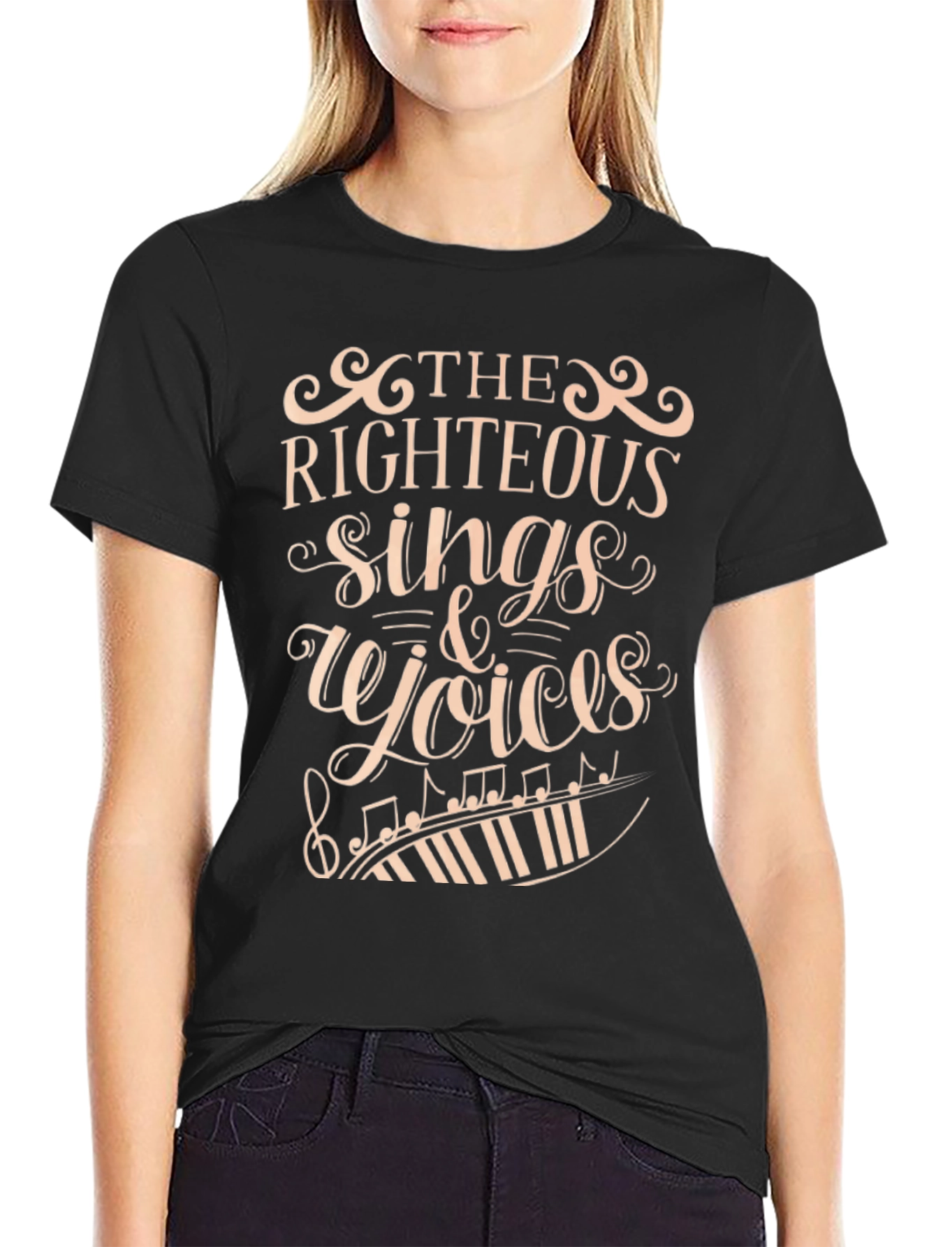 Black Righteous Sings & Rejoices Graphic Tee view 2