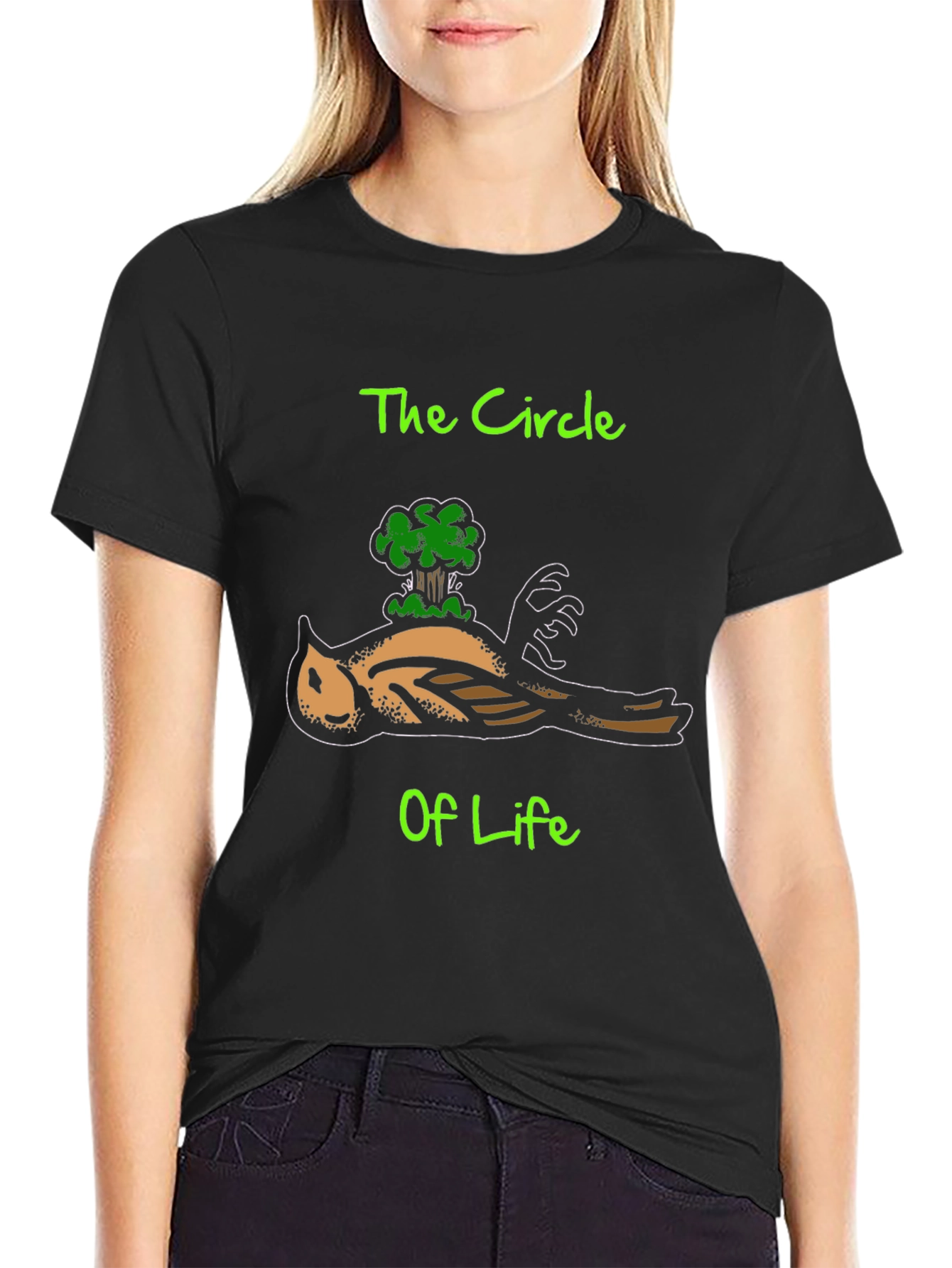Black Circle of Life Graphic Tee - Black T-Shirt view 2