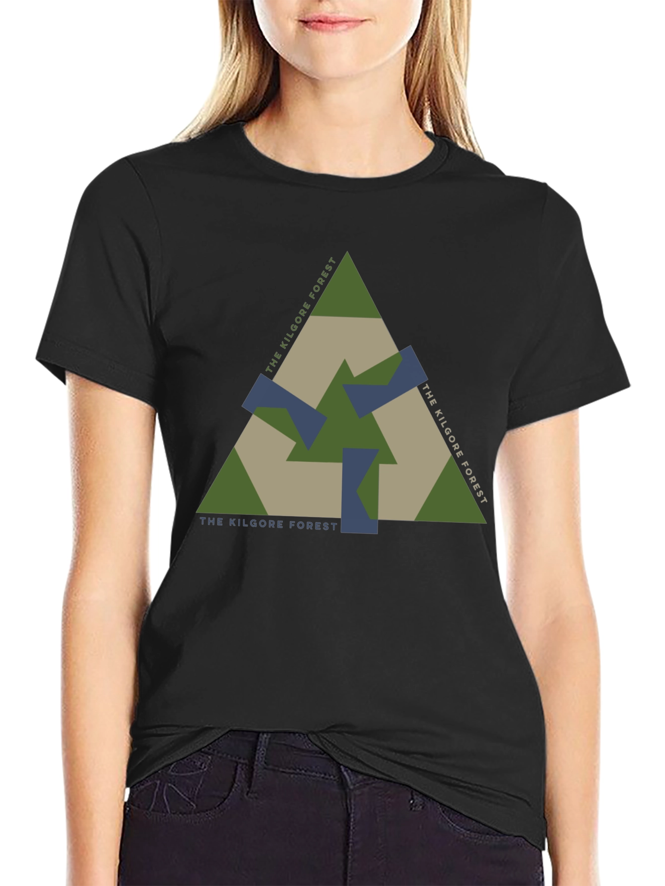 Black The Kilgore Forest Graphic T-Shirt - Nature Inspired Design view 2