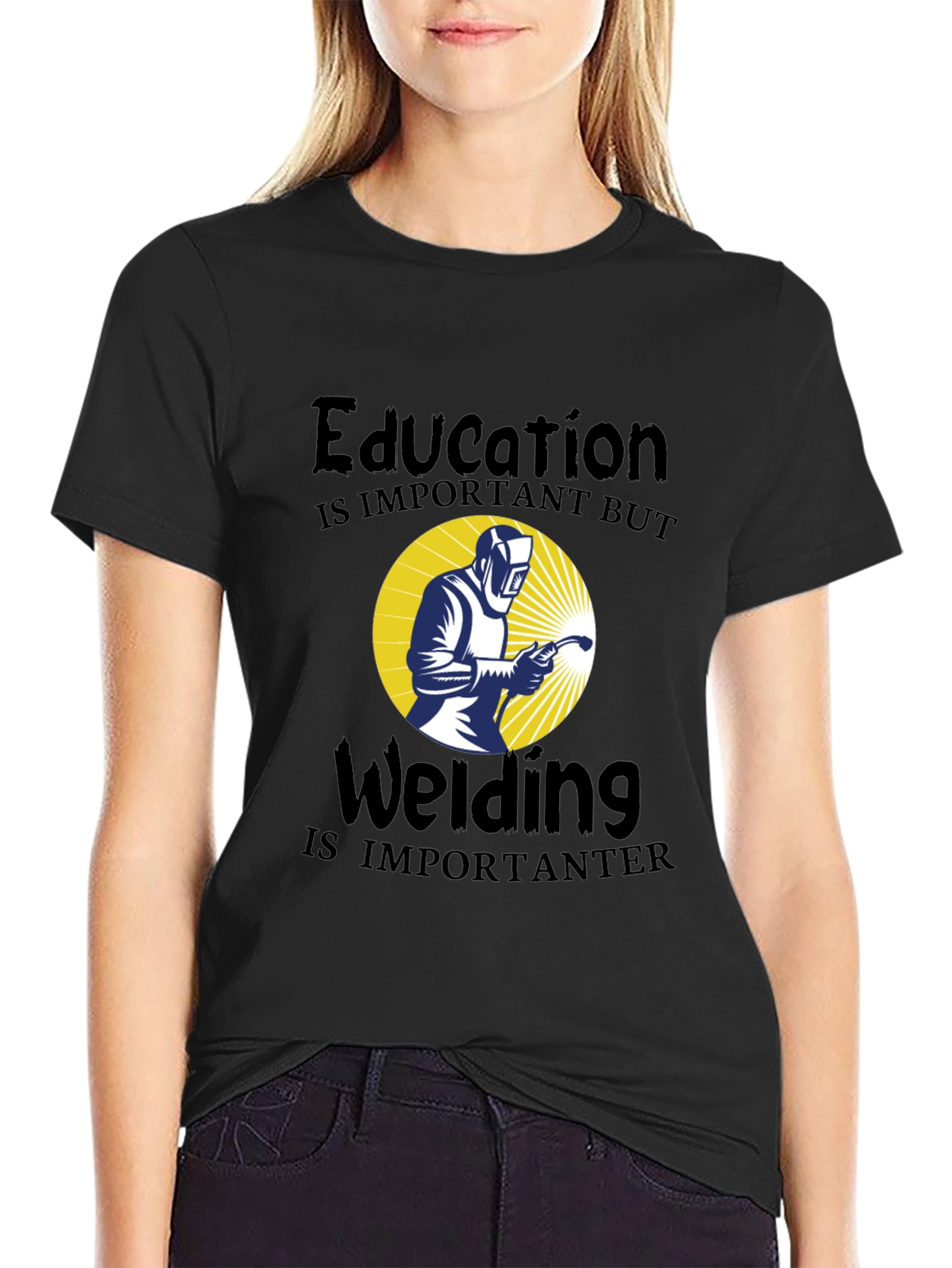 Black Welding is Importanter T-Shirt view 2
