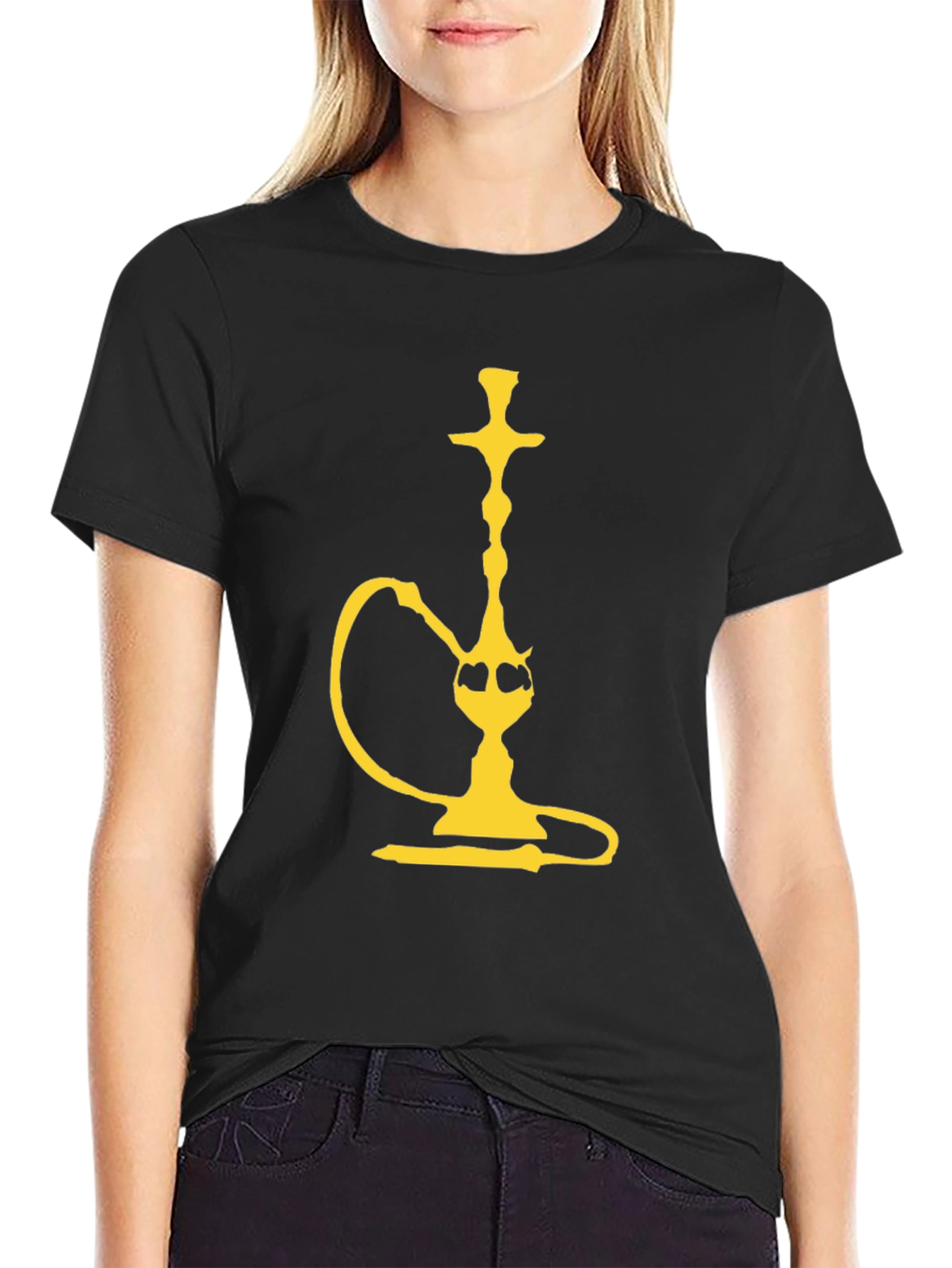 Black Hookah Graphic Tee - Black view 2