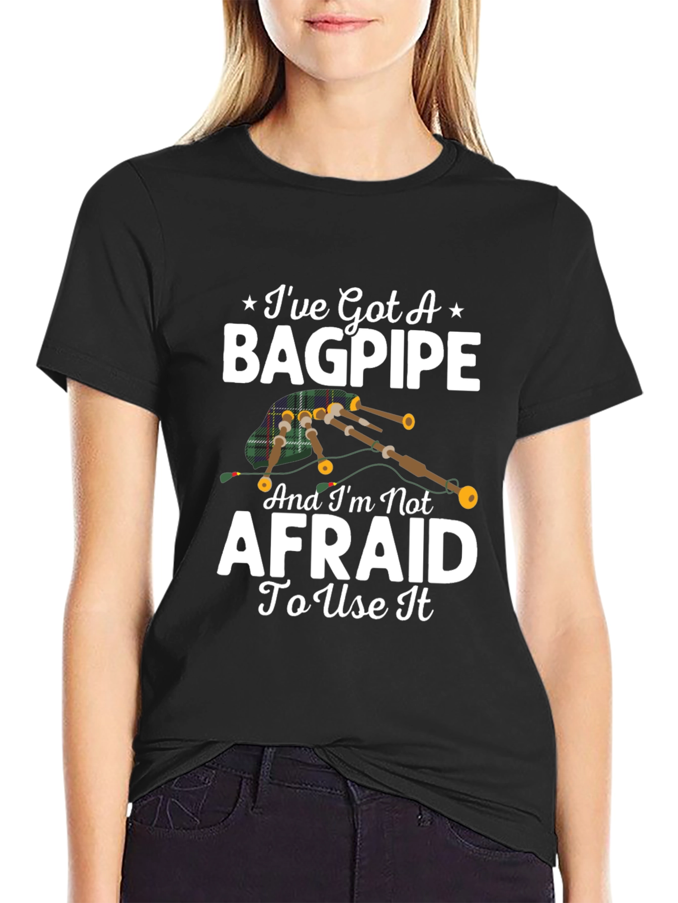 Black I've Got A Bagpipe T-Shirt view 2