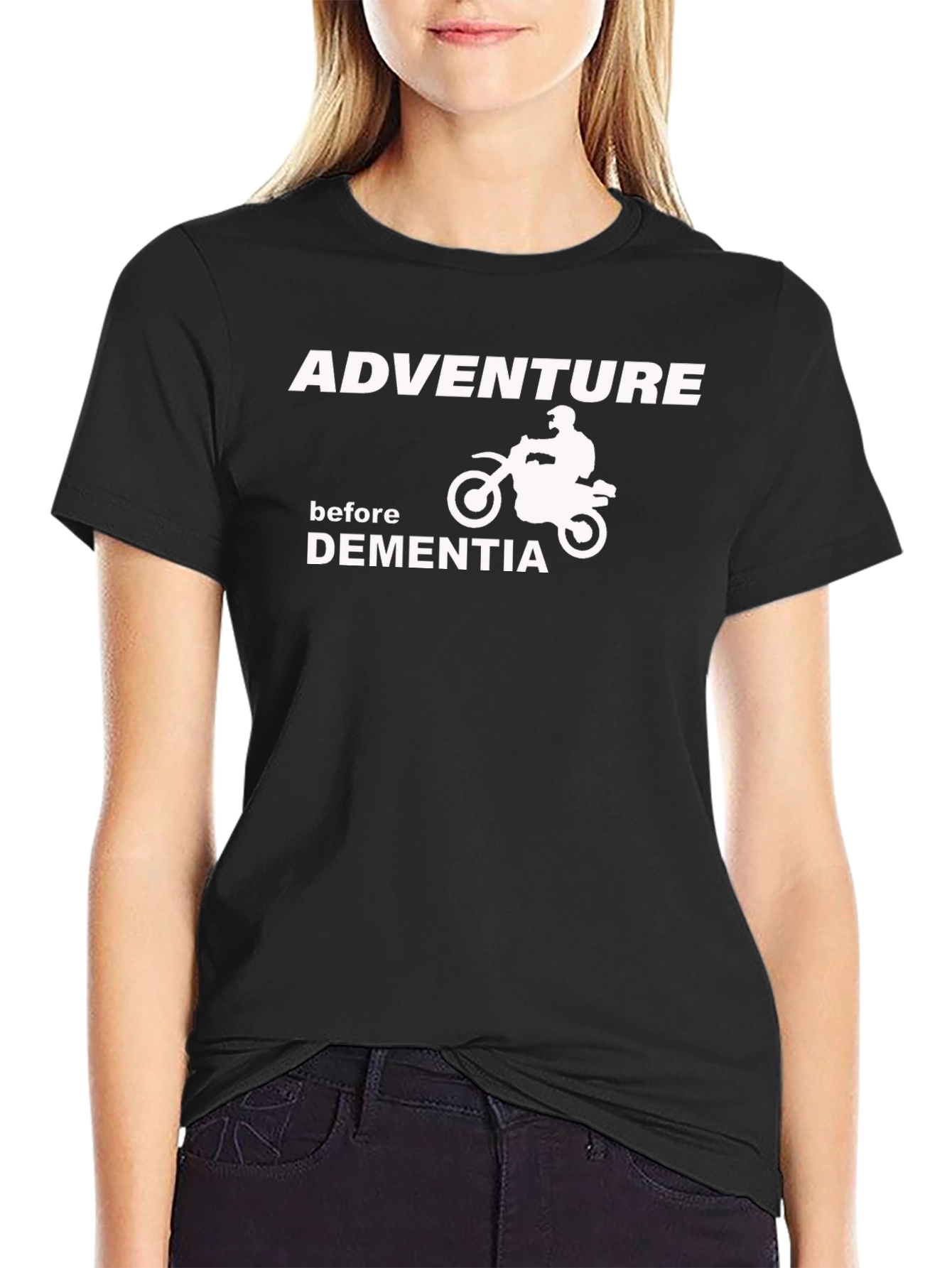Black Adventure Before Dementia Graphic T-Shirt view 2