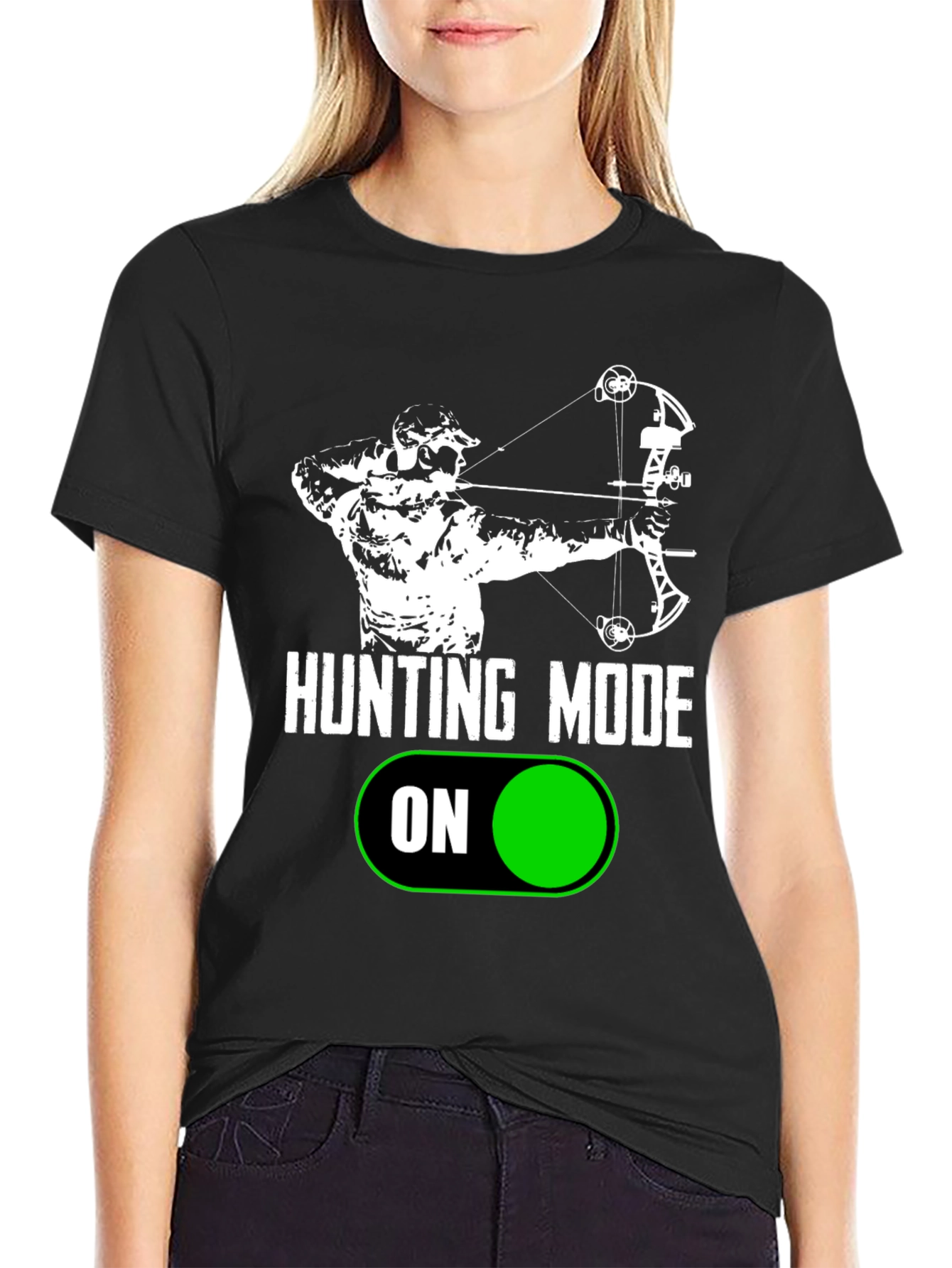 Black Hunting Mode On T-Shirt view 2