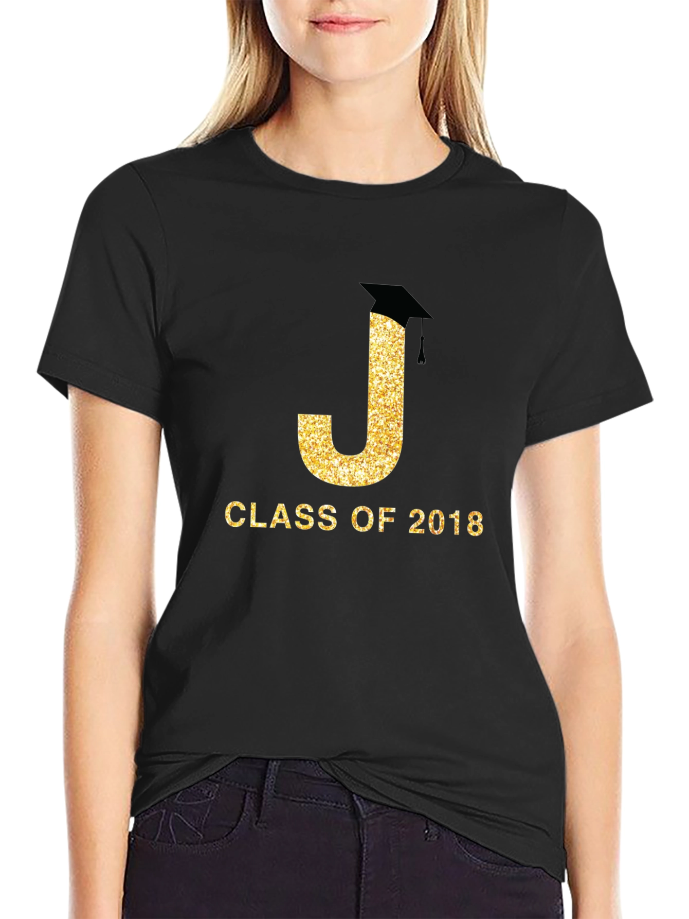 Black Class of 2018 Graduation T-Shirt view 2