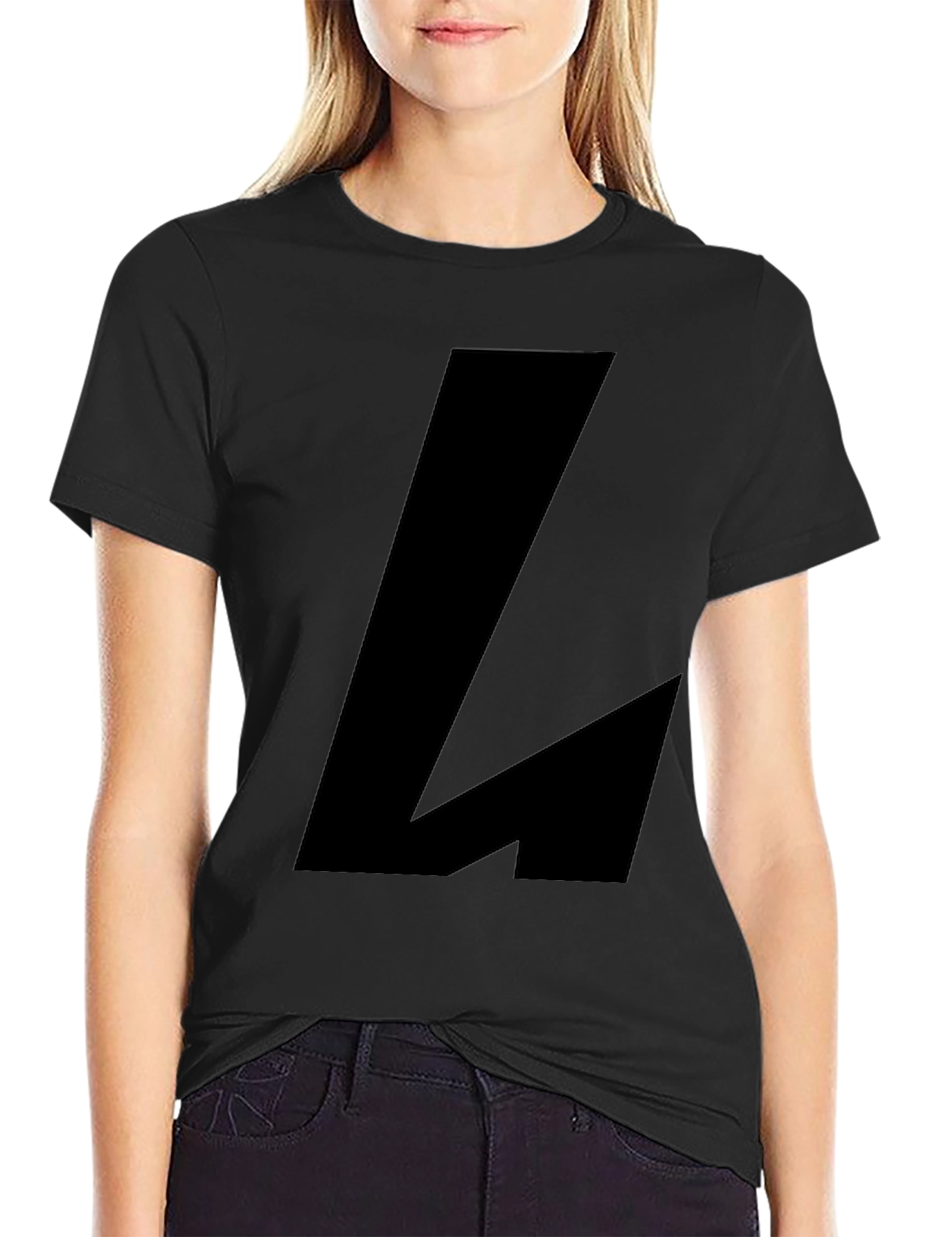 Black Bold Black Graphic Tee - Modern Casual Wear view 2