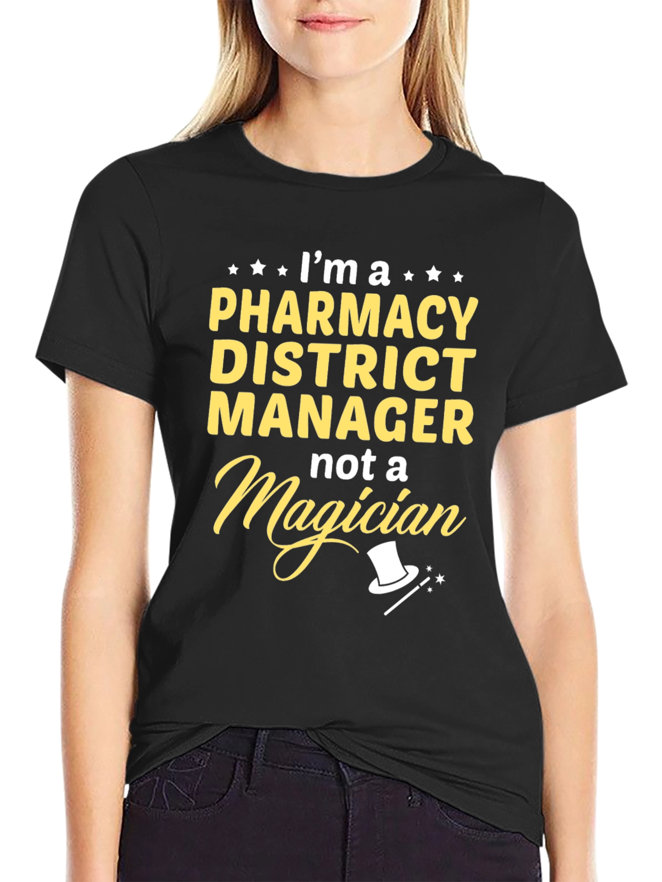 Black Pharmacy District Manager T-Shirt view 2