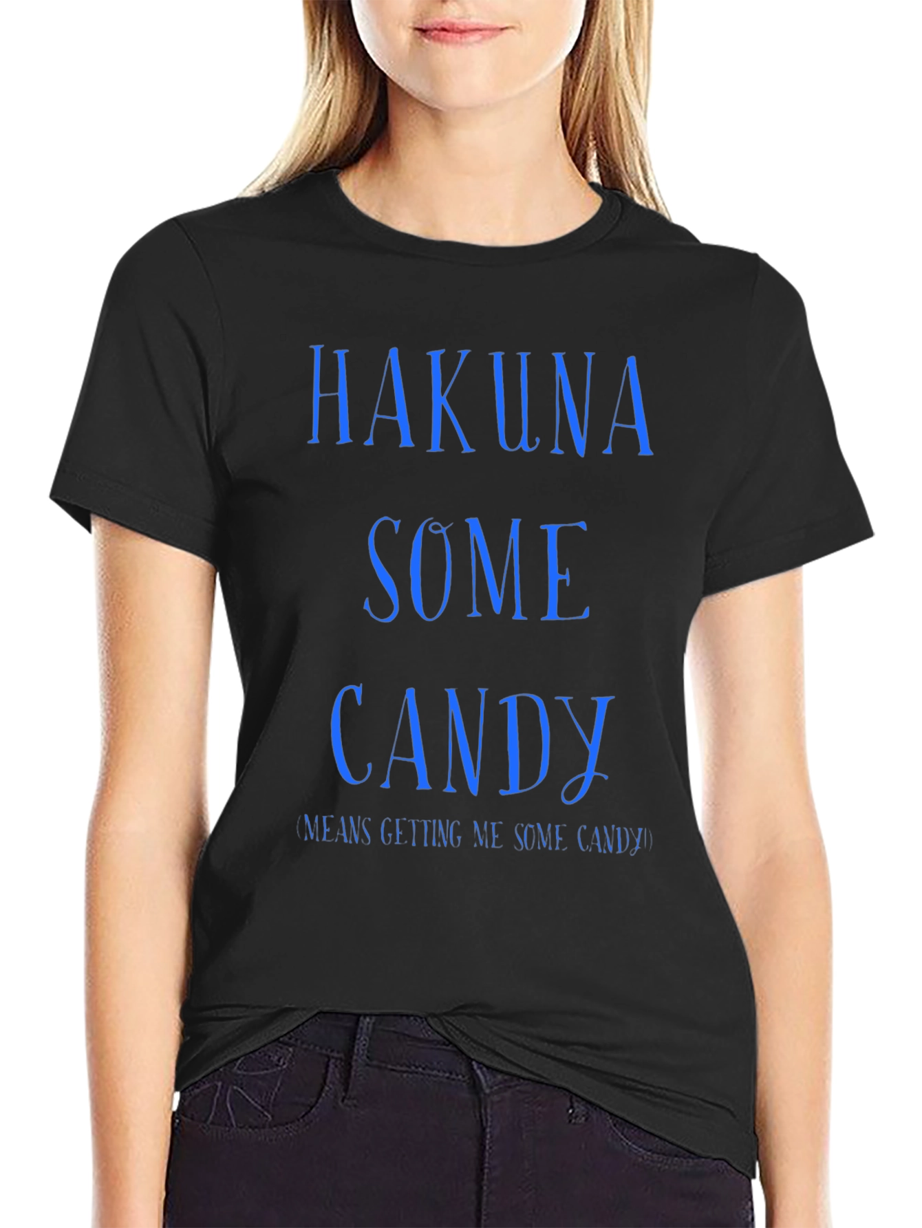 Black Hakuna Some Candy Graphic T-Shirt view 2