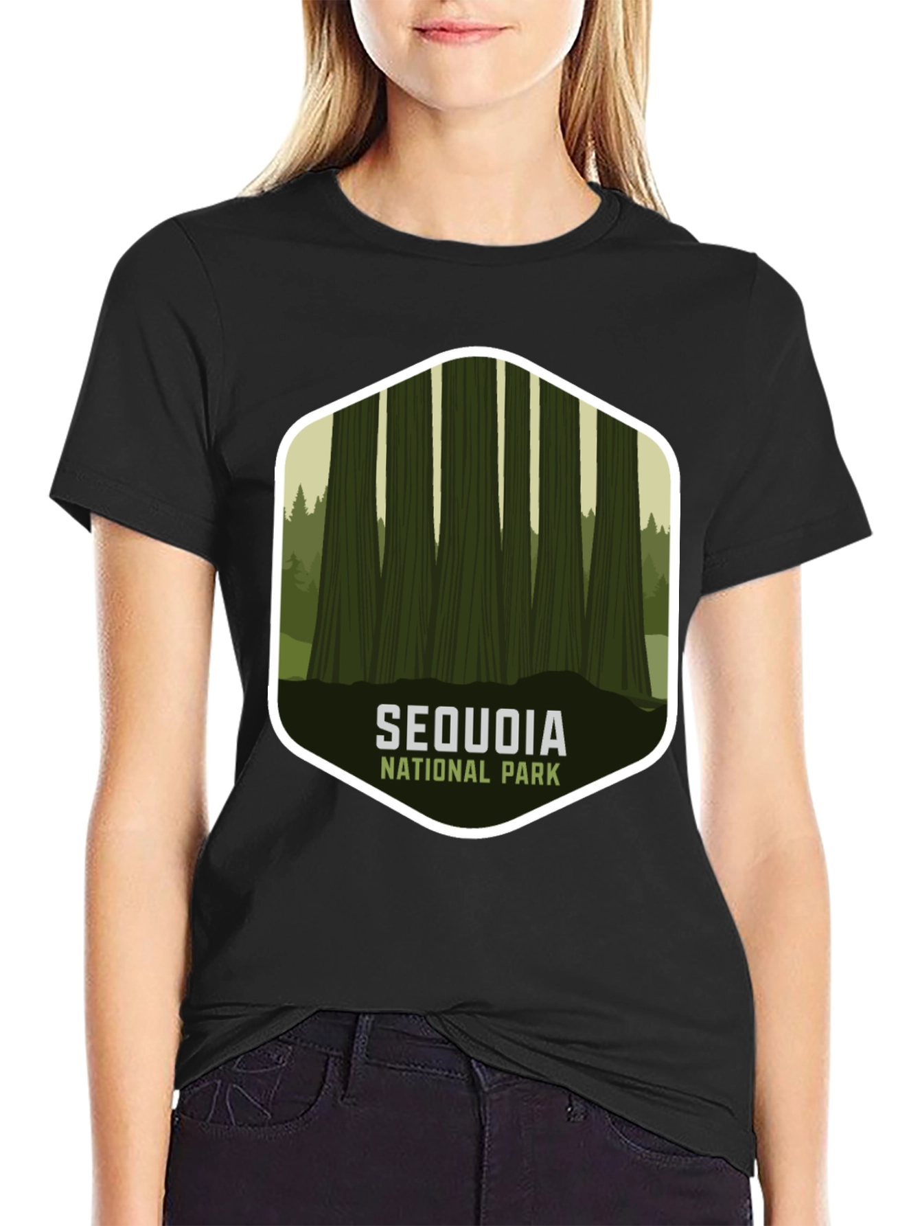 Black Sequoia National Park Graphic Tee - Black view 2