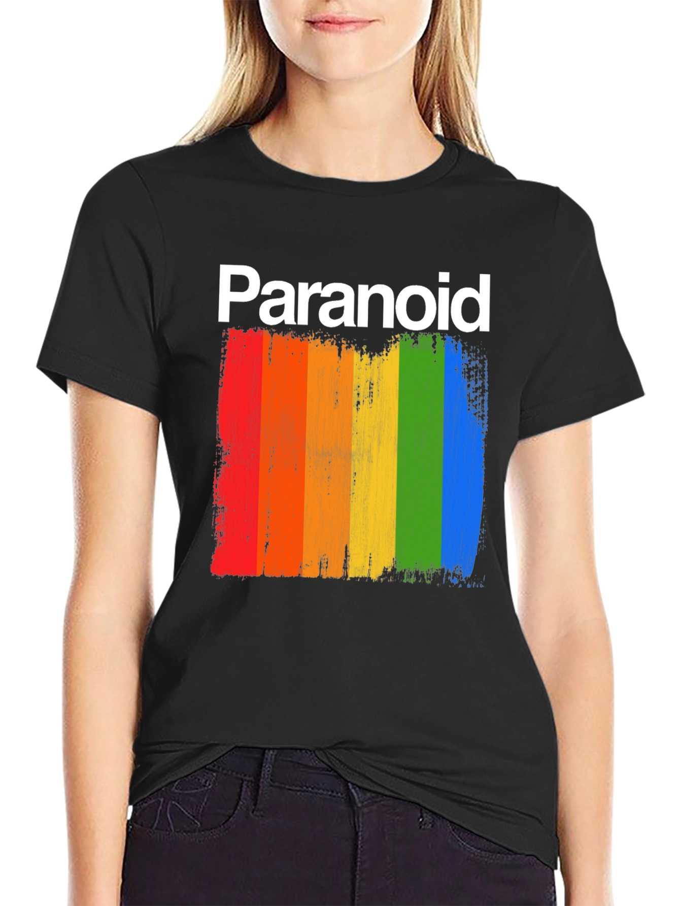 Black Paranoid Pride Graphic T-Shirt - Soft Cotton Blend view 2