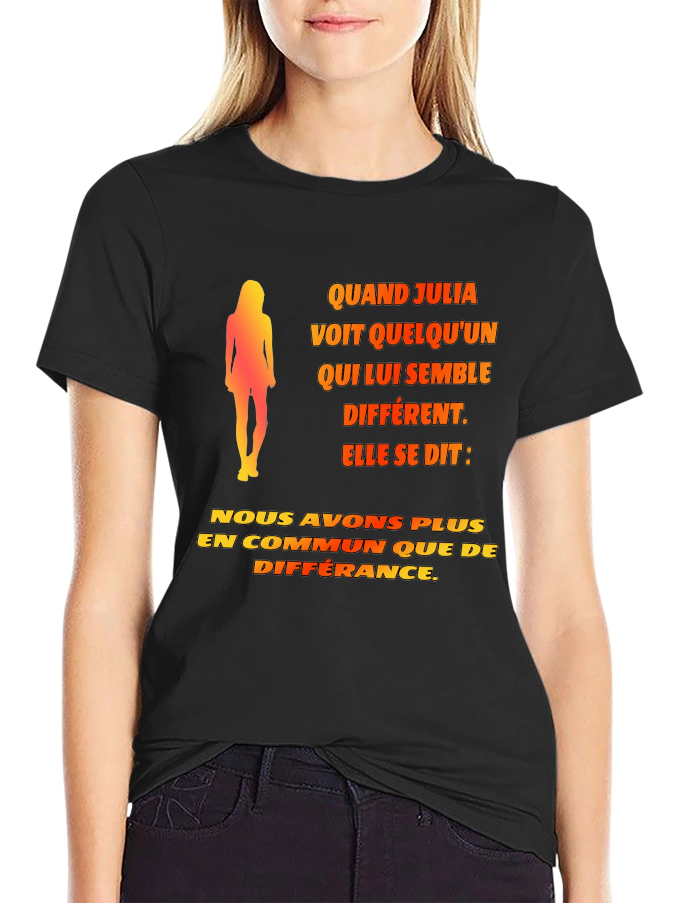 Black Quand Julia T-Shirt - Unisex Novelty Tee view 2