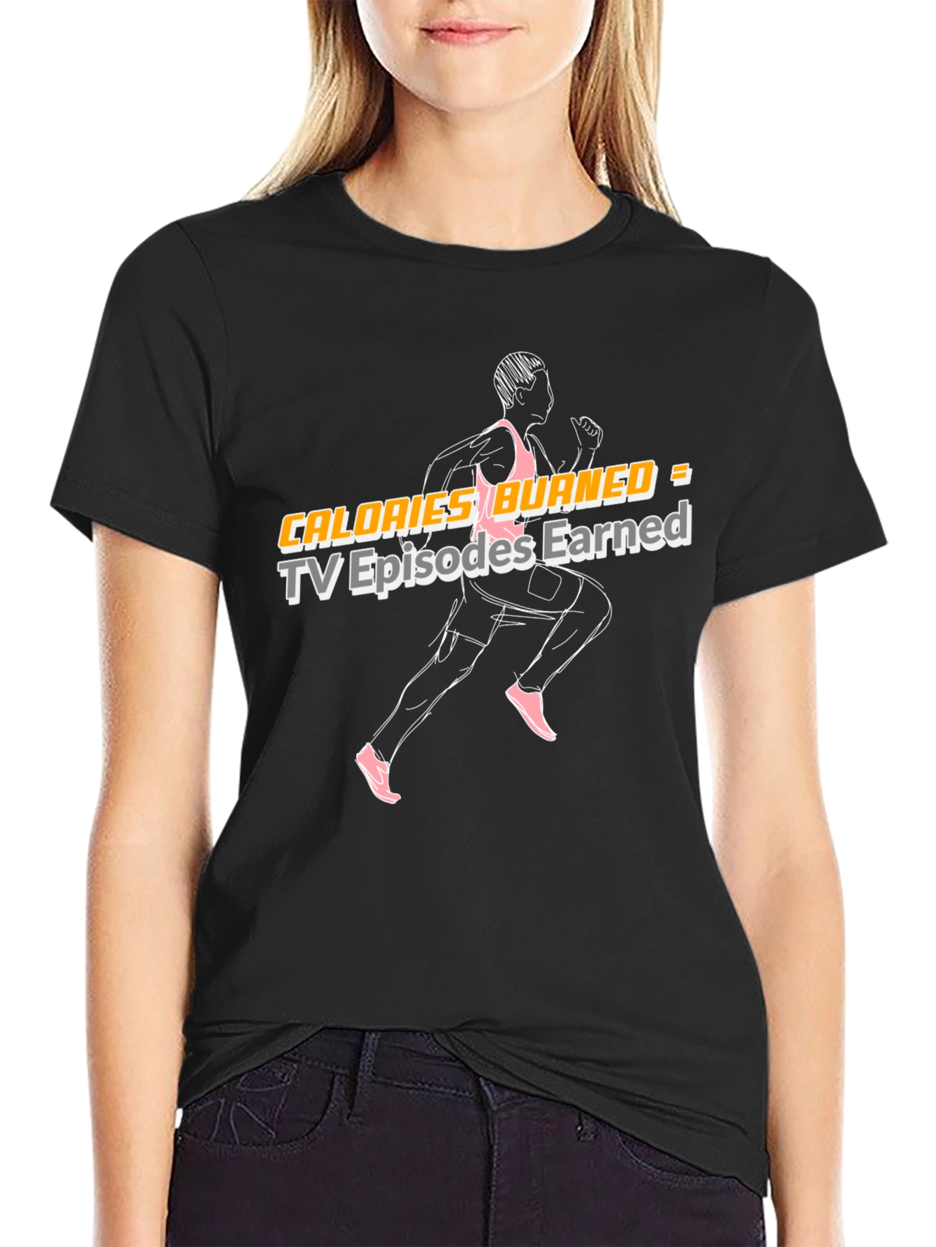 Calories Burned TV Episodes Earned Black Tee - 2