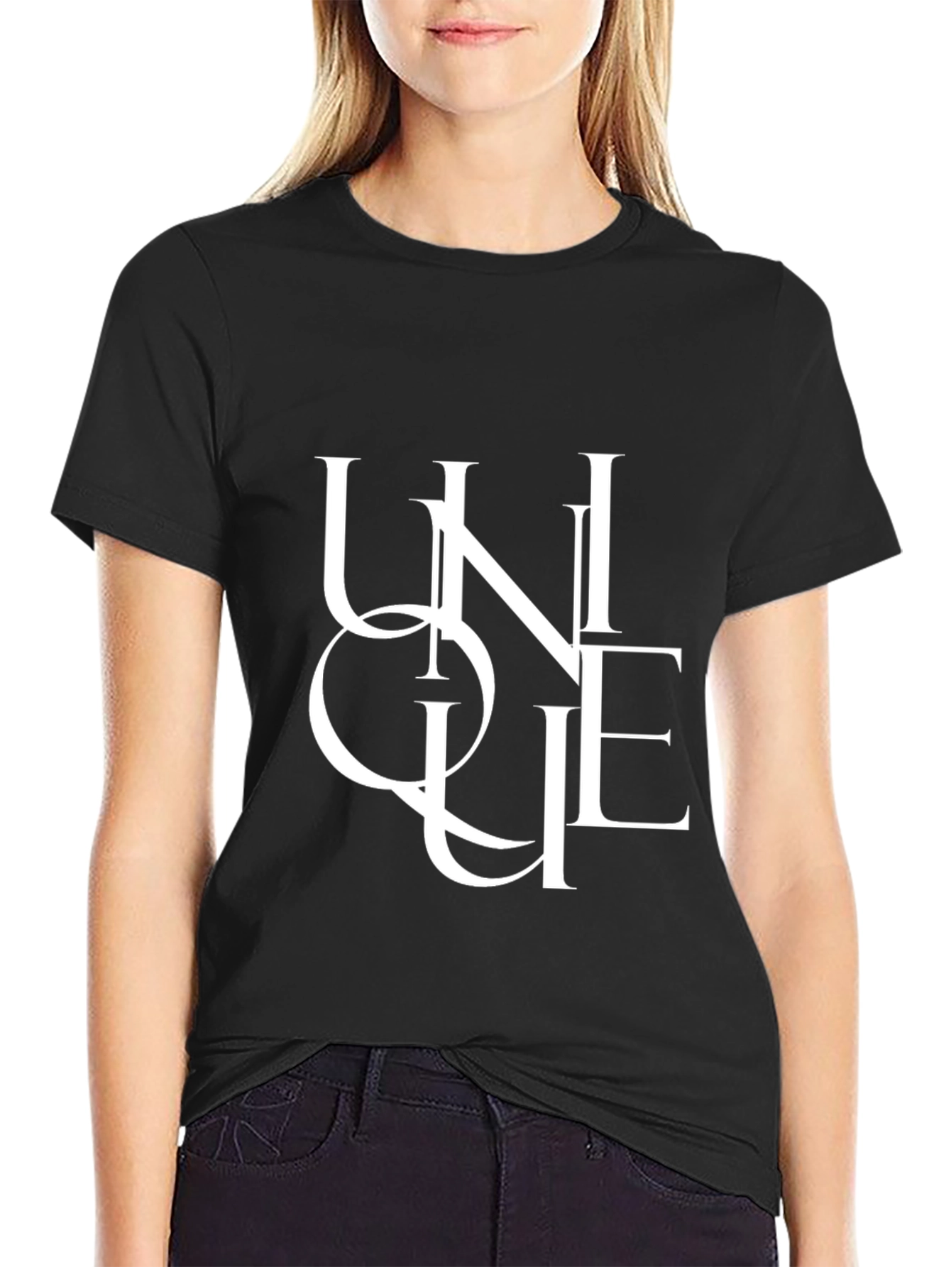 Black Unique Graphic Tee - Men's Black T-Shirt view 2