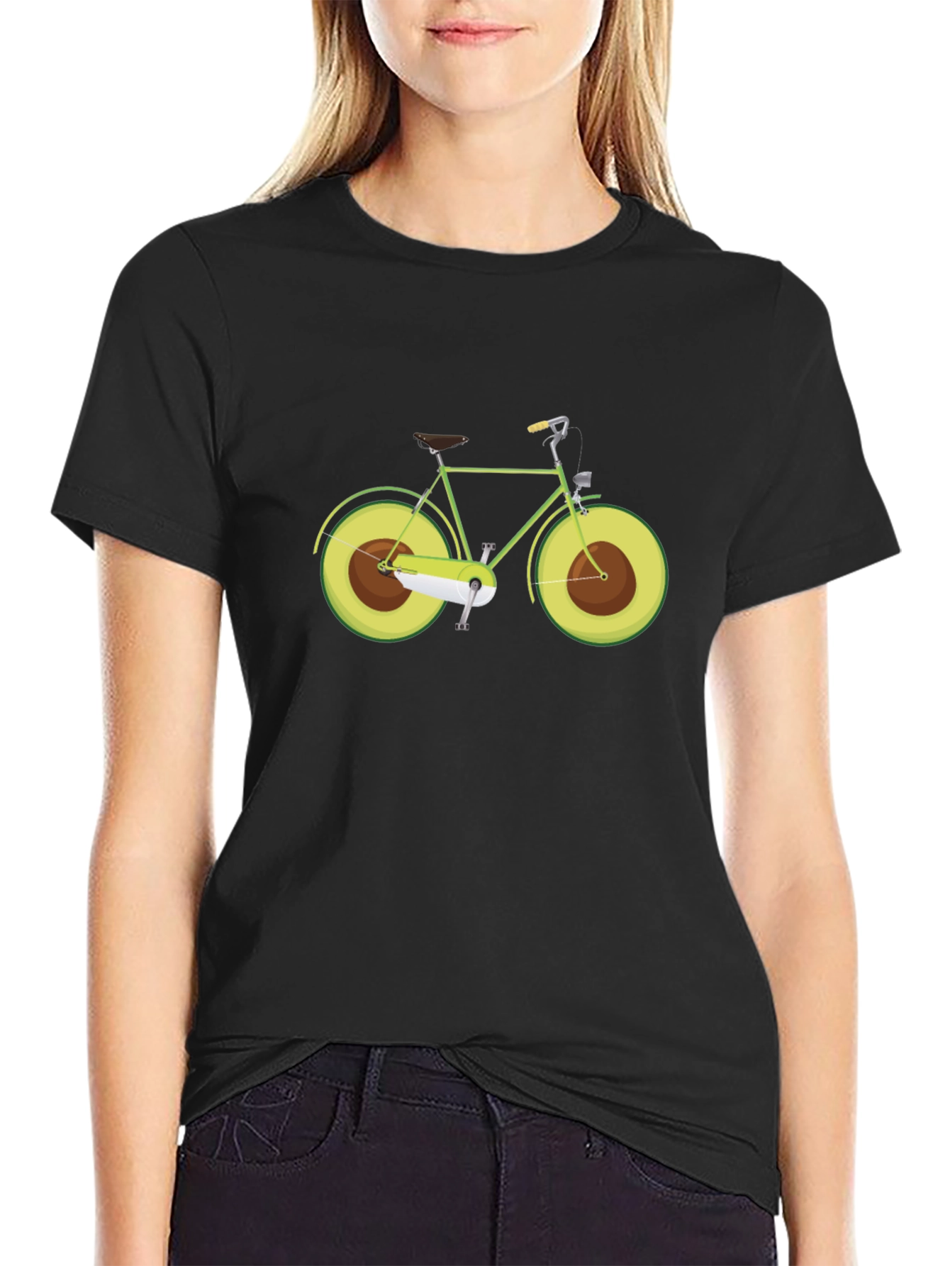 Black Avocado Bicycle Graphic Tee view 2