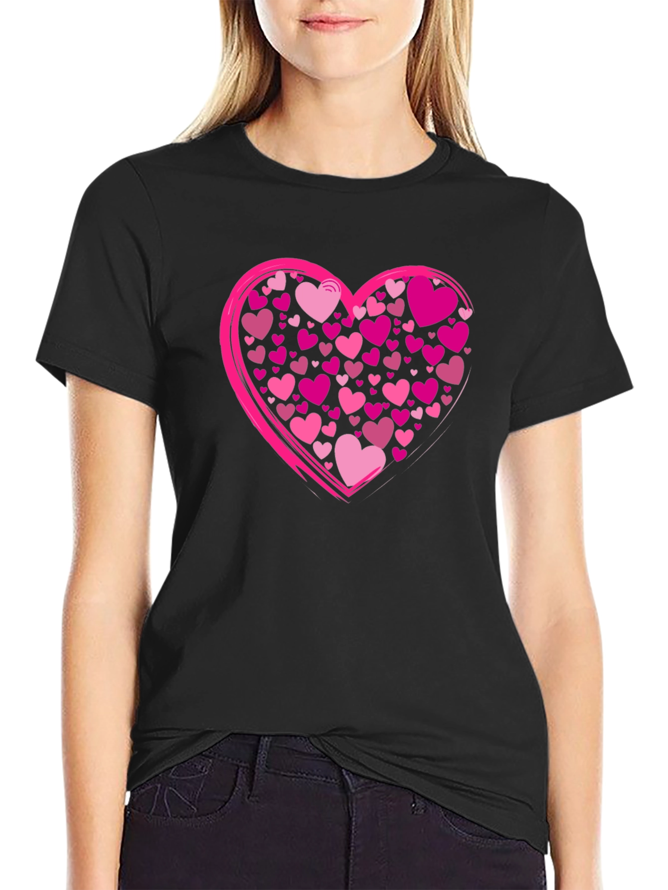 Black Heart Full of Love Graphic T-Shirt view 2
