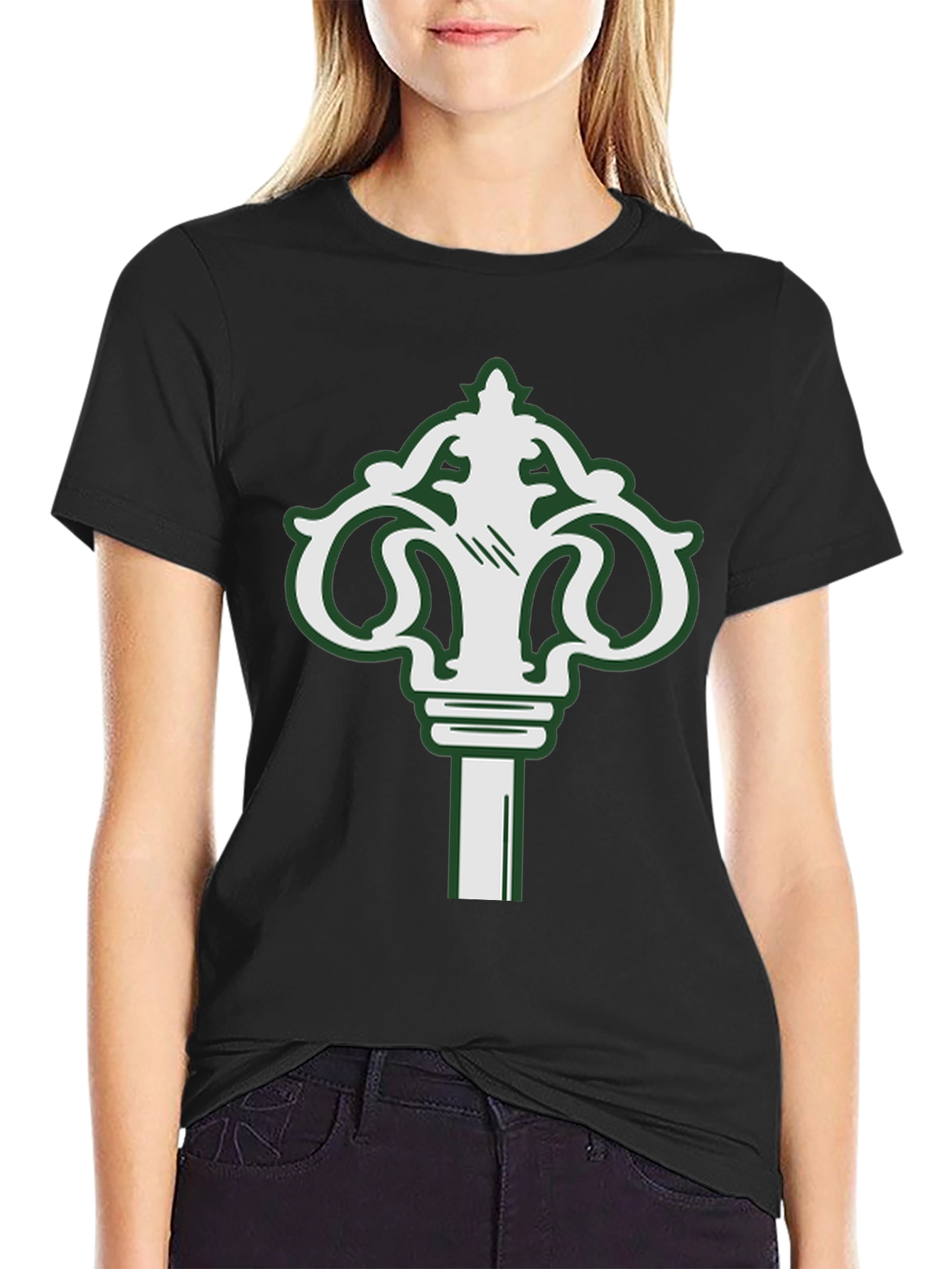 Black Key Design Black T-Shirt view 2