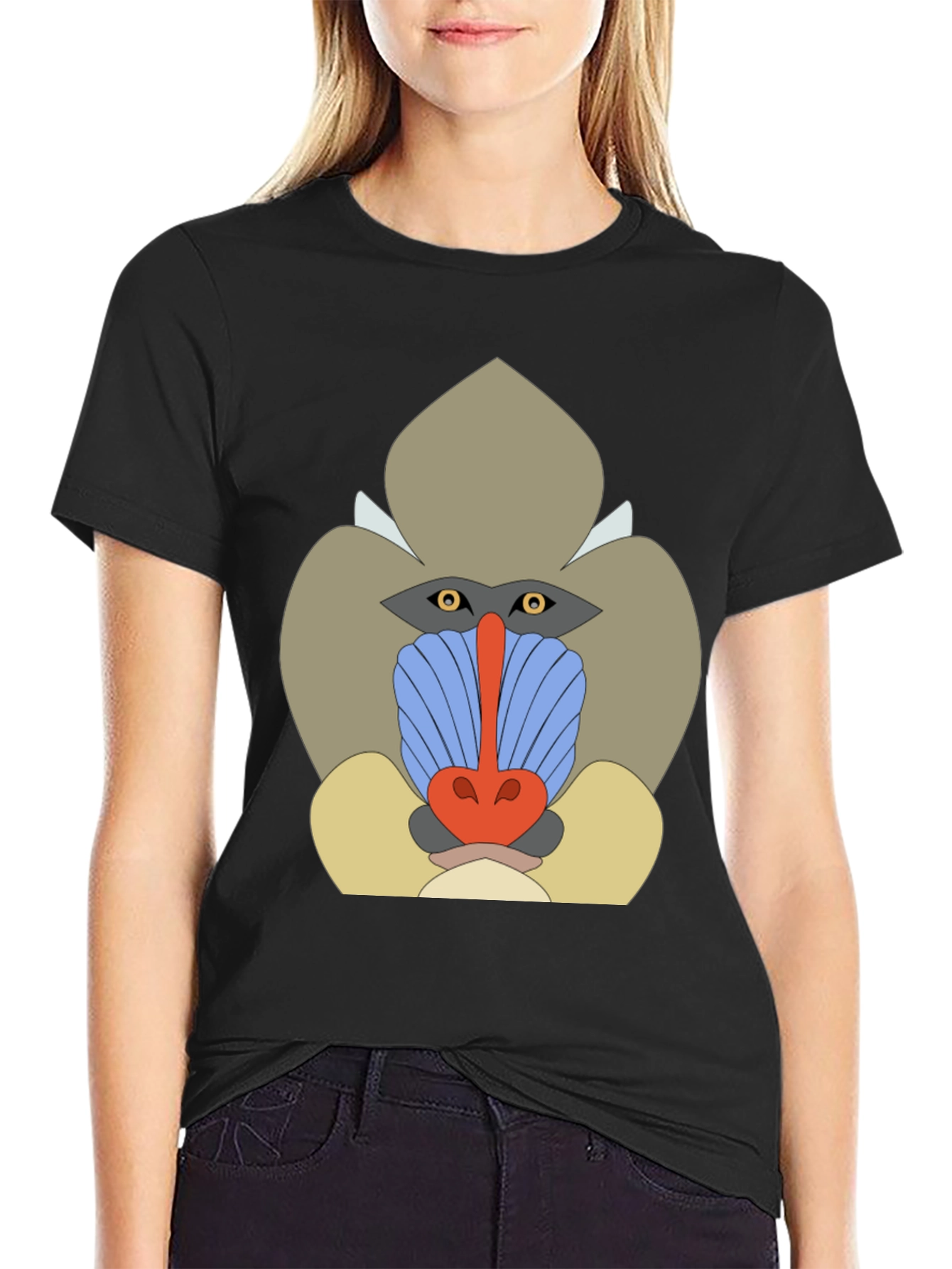 Black Funky Mandrill Graphic T-Shirt - Black view 2