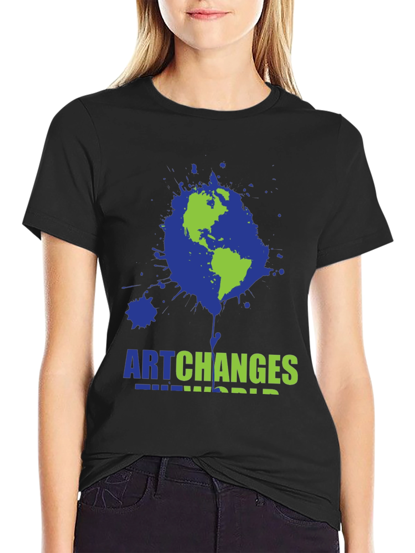 Black Art Changes the World Graphic Tee view 2