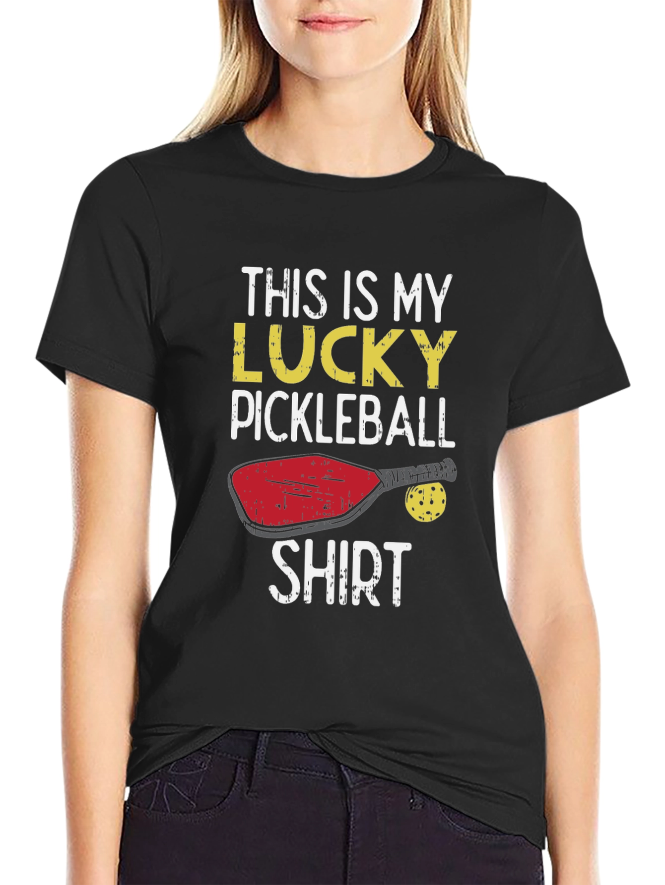 Lucky Pickleball Shirt - Black Graphic Tee - 2