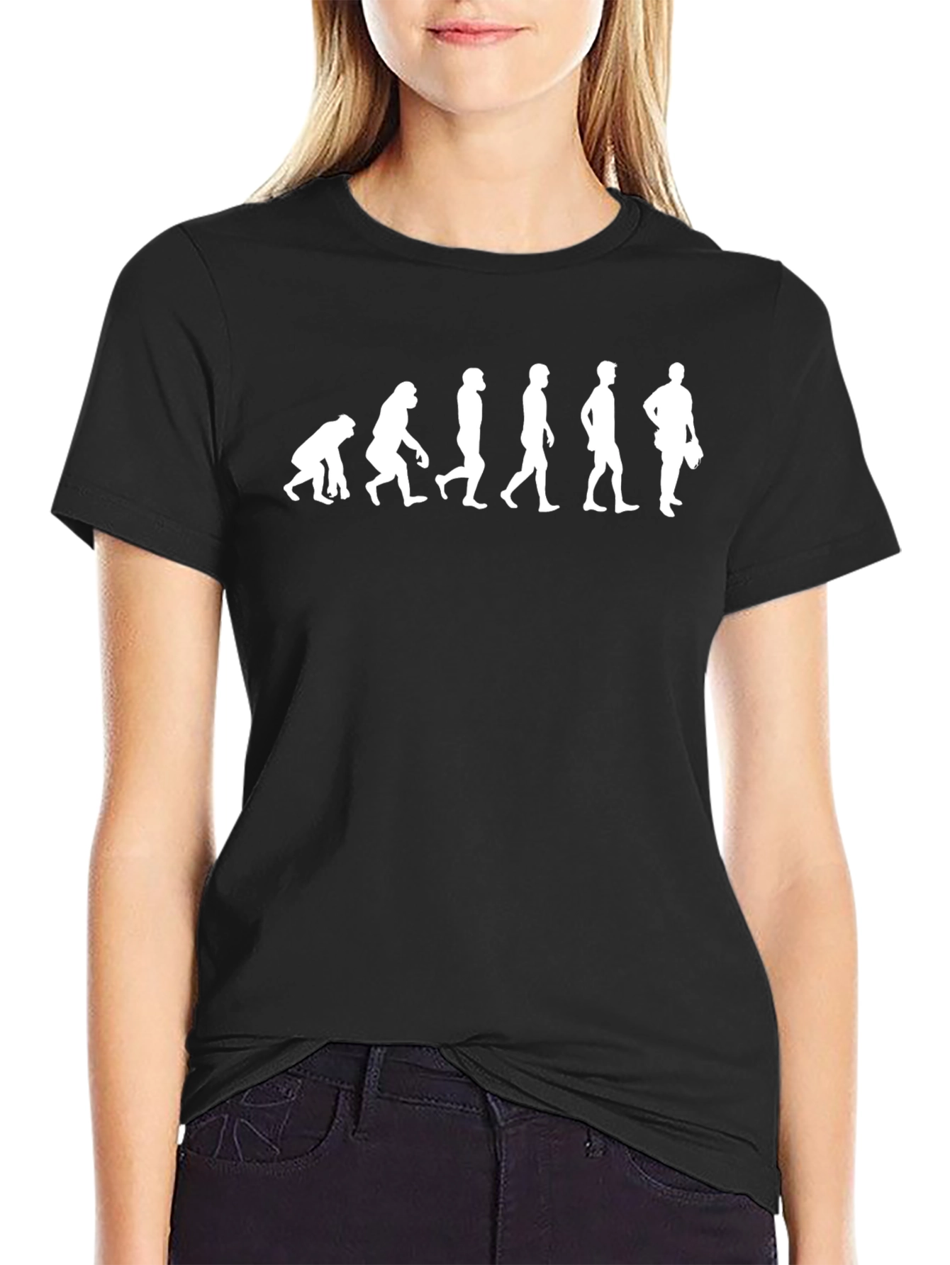 Black Evolution of the Baseball Player T-Shirt view 2